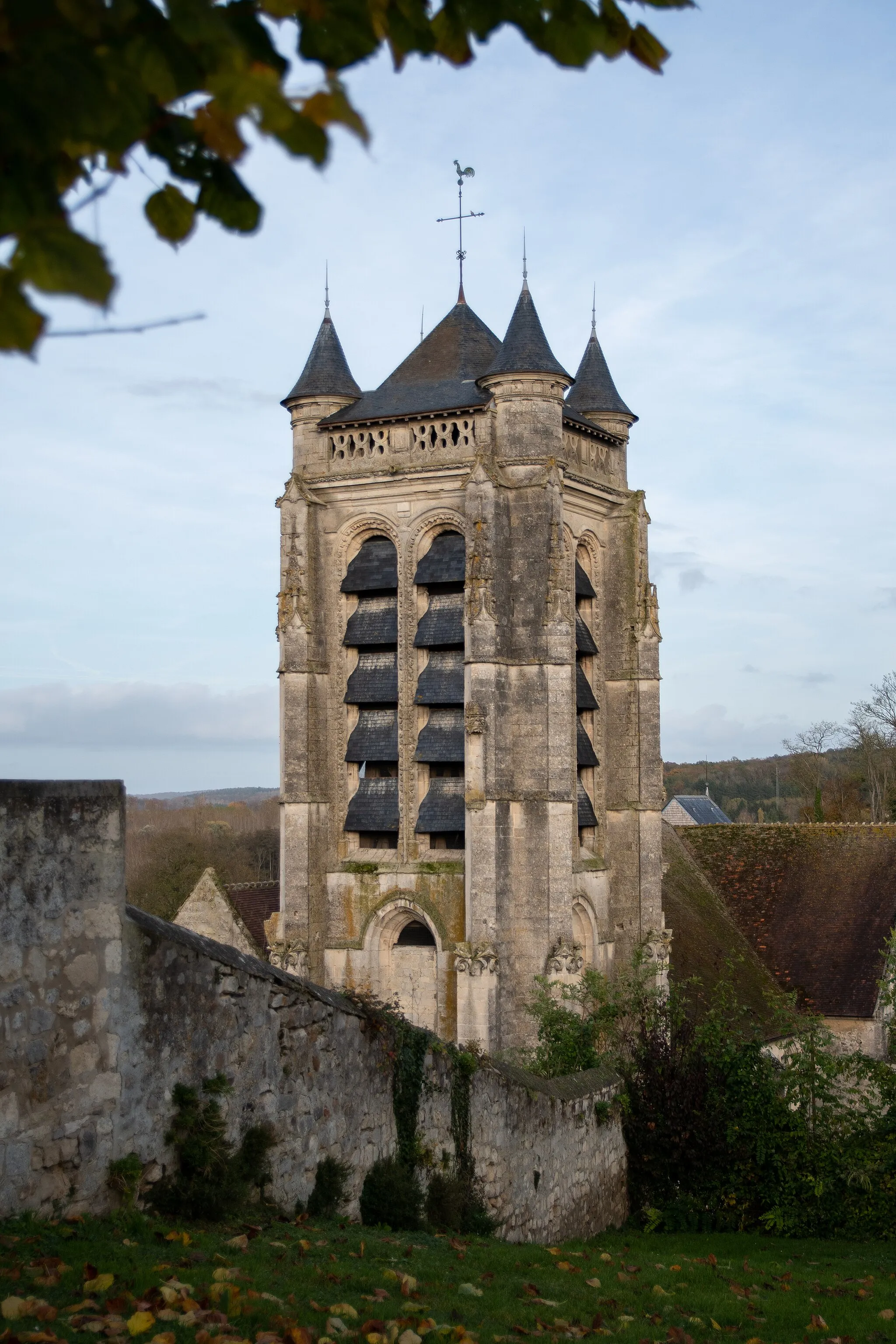 Photo showing: Clocher de l'Église Notre-Dame de La Ferté-Milon, facade Ouest.