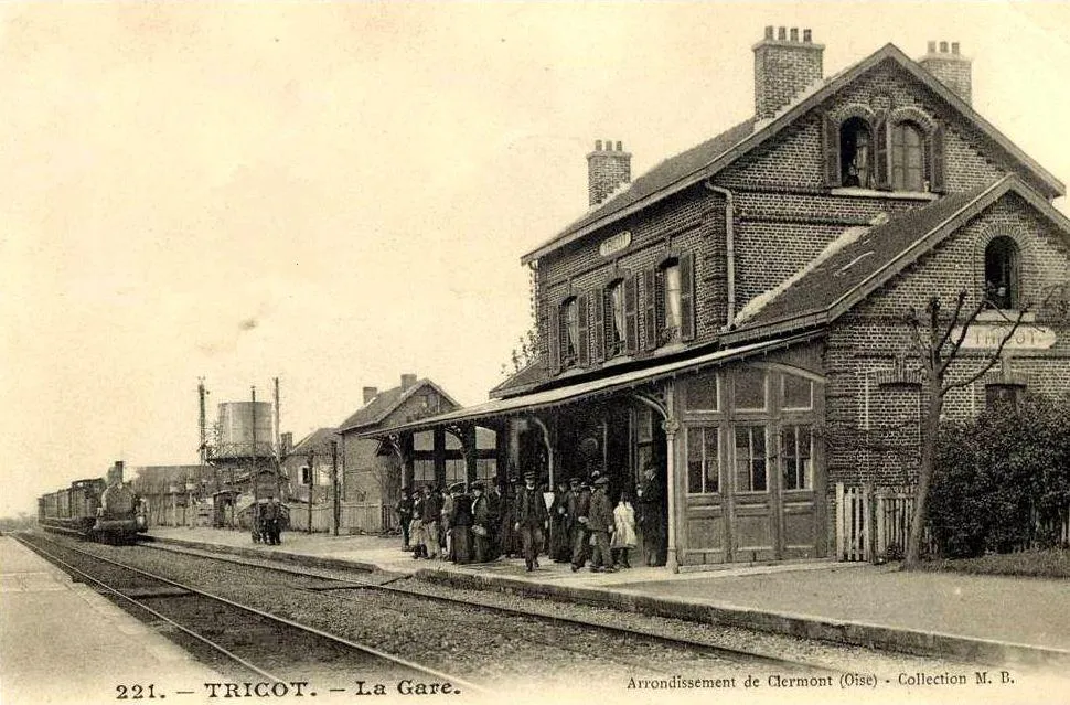 Photo showing: Train en gare au début du XXe siècle.