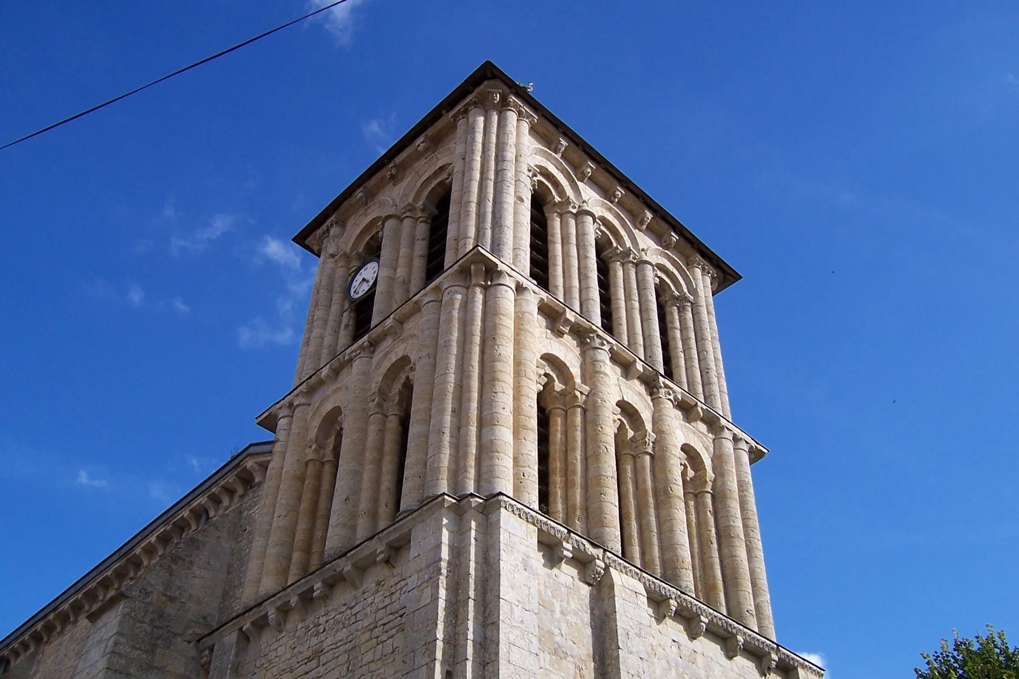 Photo showing: France - Deux-Sèvres - Pamproux - Clocher de l'église