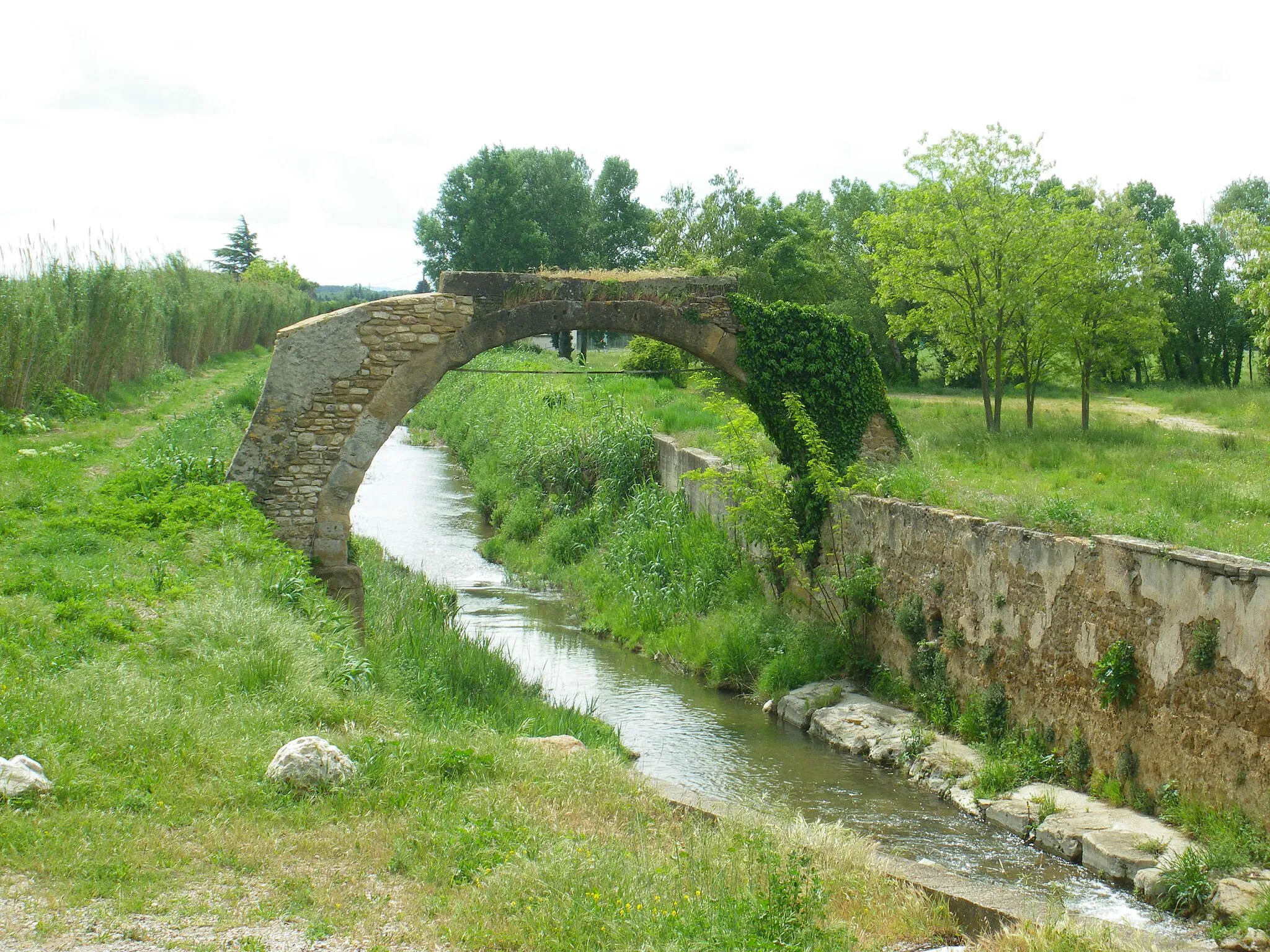 Photo showing: Brégoux river in Aubignan, Vaucluse, France