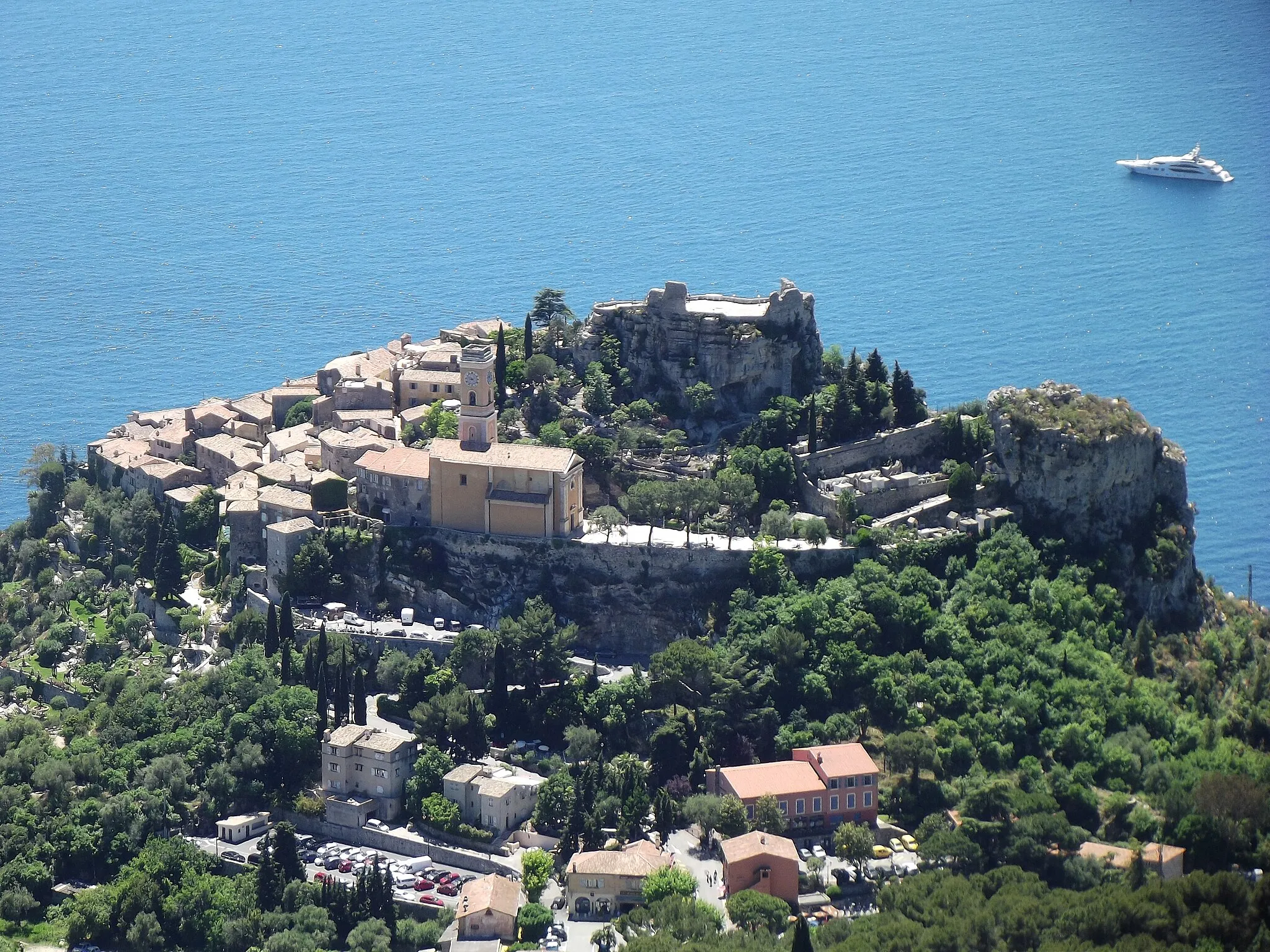 Photo showing: Èze vu du fort de la Revère