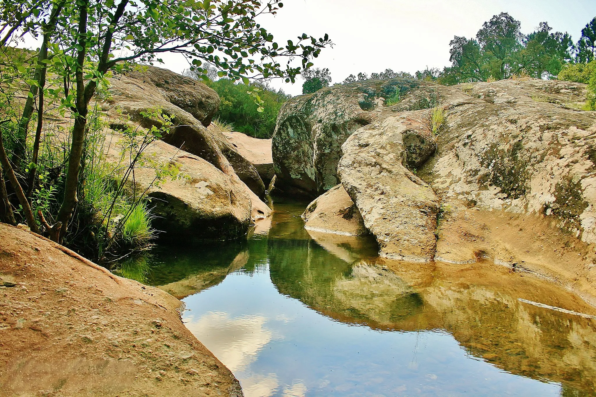 Photo showing: Ruisseau des Mines. Affluent du lac des Escarcets.