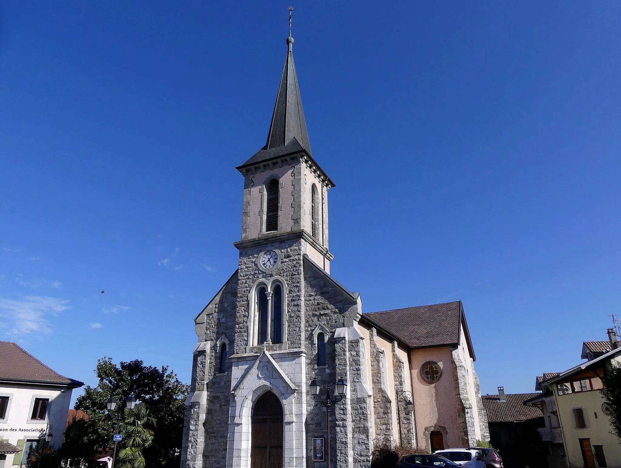 Photo showing: Sight of Saint-Barthélémy church of Anthy-sur-Léman, in Haute-Savoie, France.