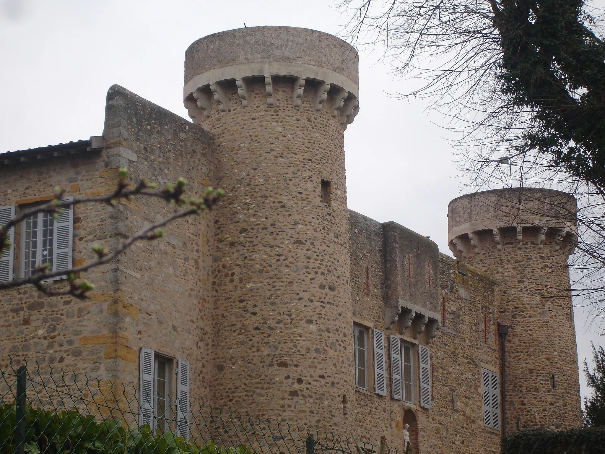 Photo showing: Charly (69) : Les tours du château
