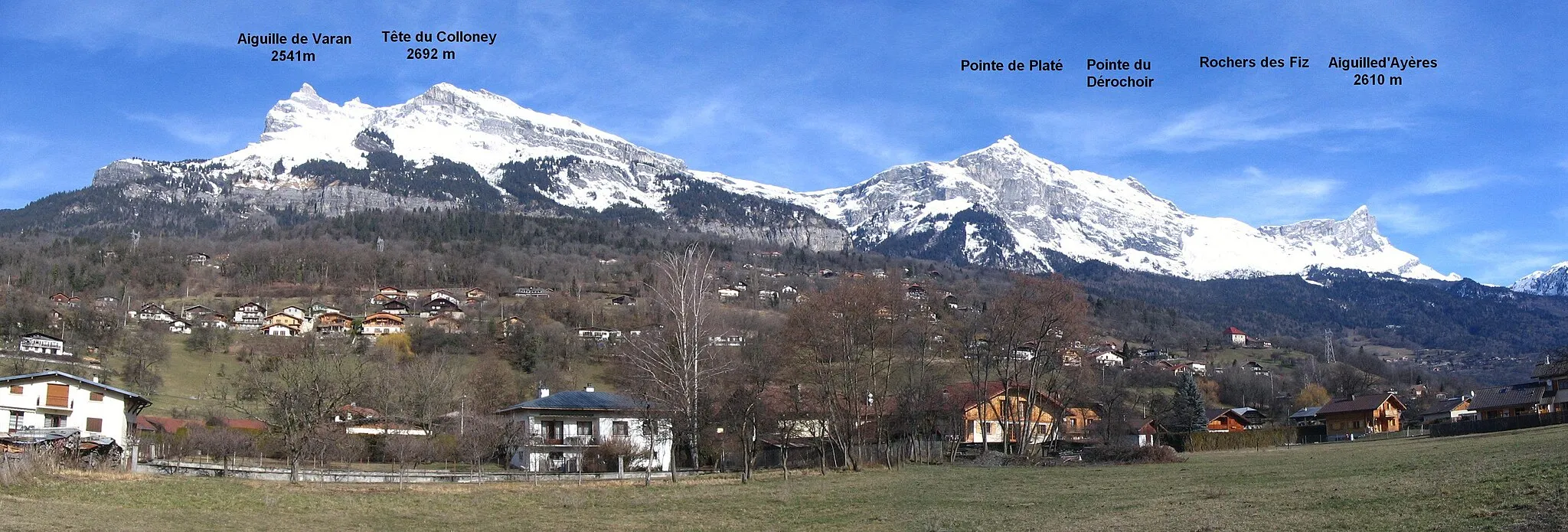 Photo showing: Massif du Faucigny depuis Passy -  Massif du Giffre - Haute savoie