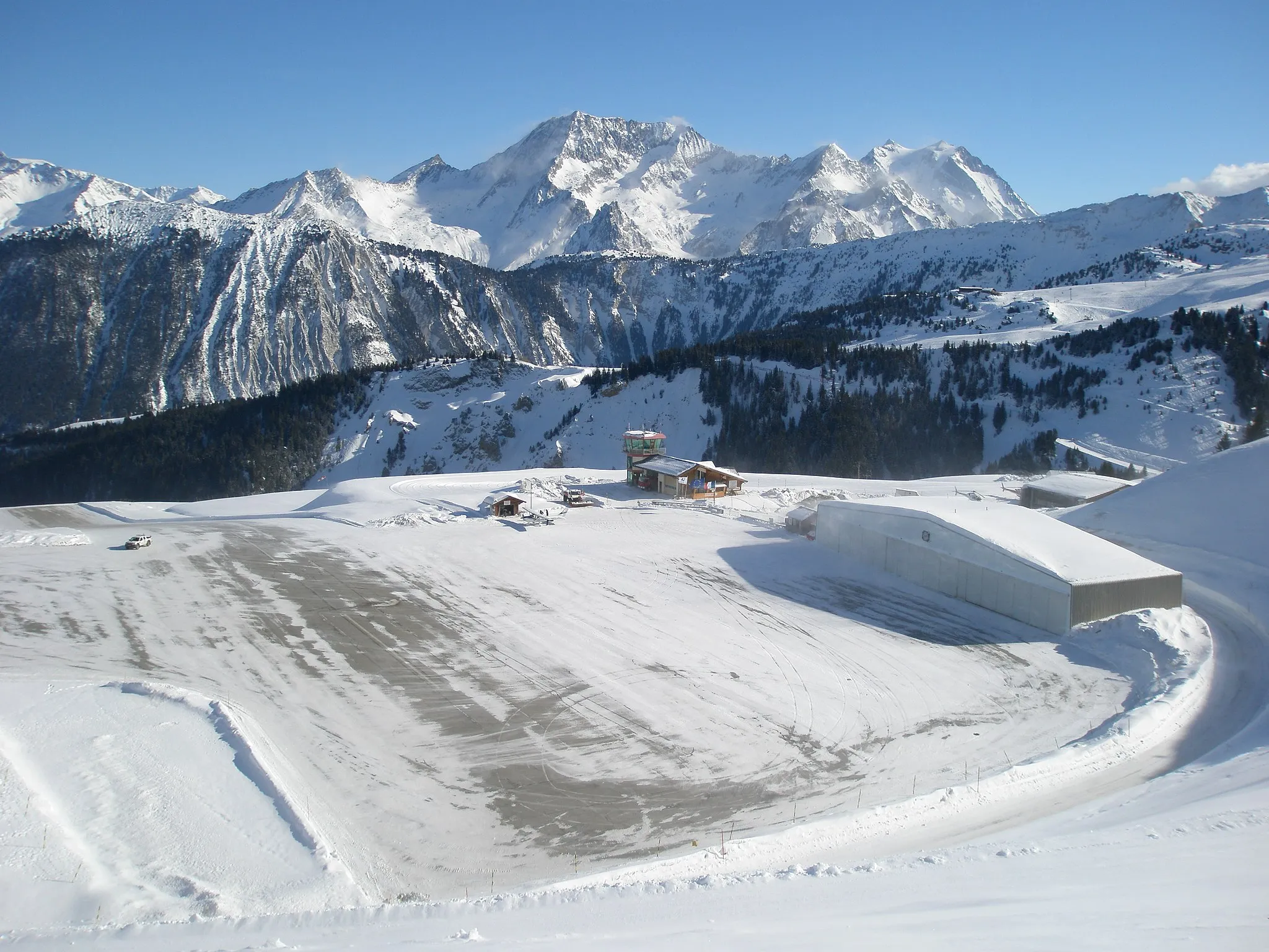 Photo showing: As you can see, the runway is tilted. Apparently a plane flipped over as it was landing the last time my dad was here!