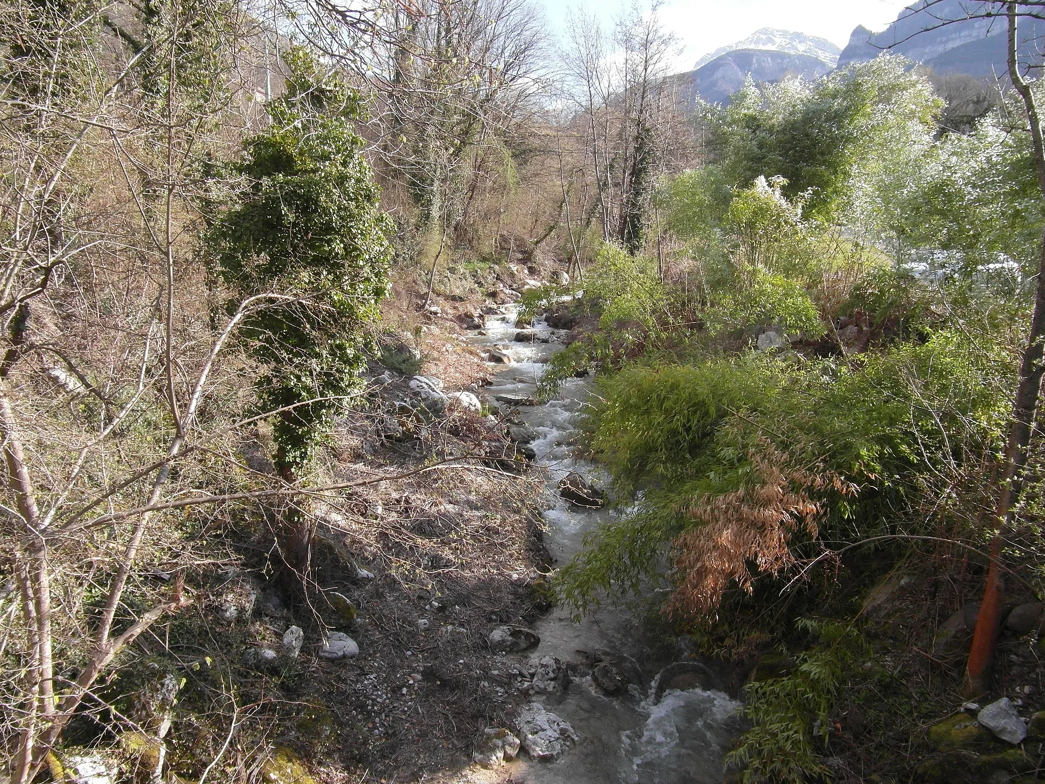 Photo showing: Le torrent de la Roize en amont de Voreppe