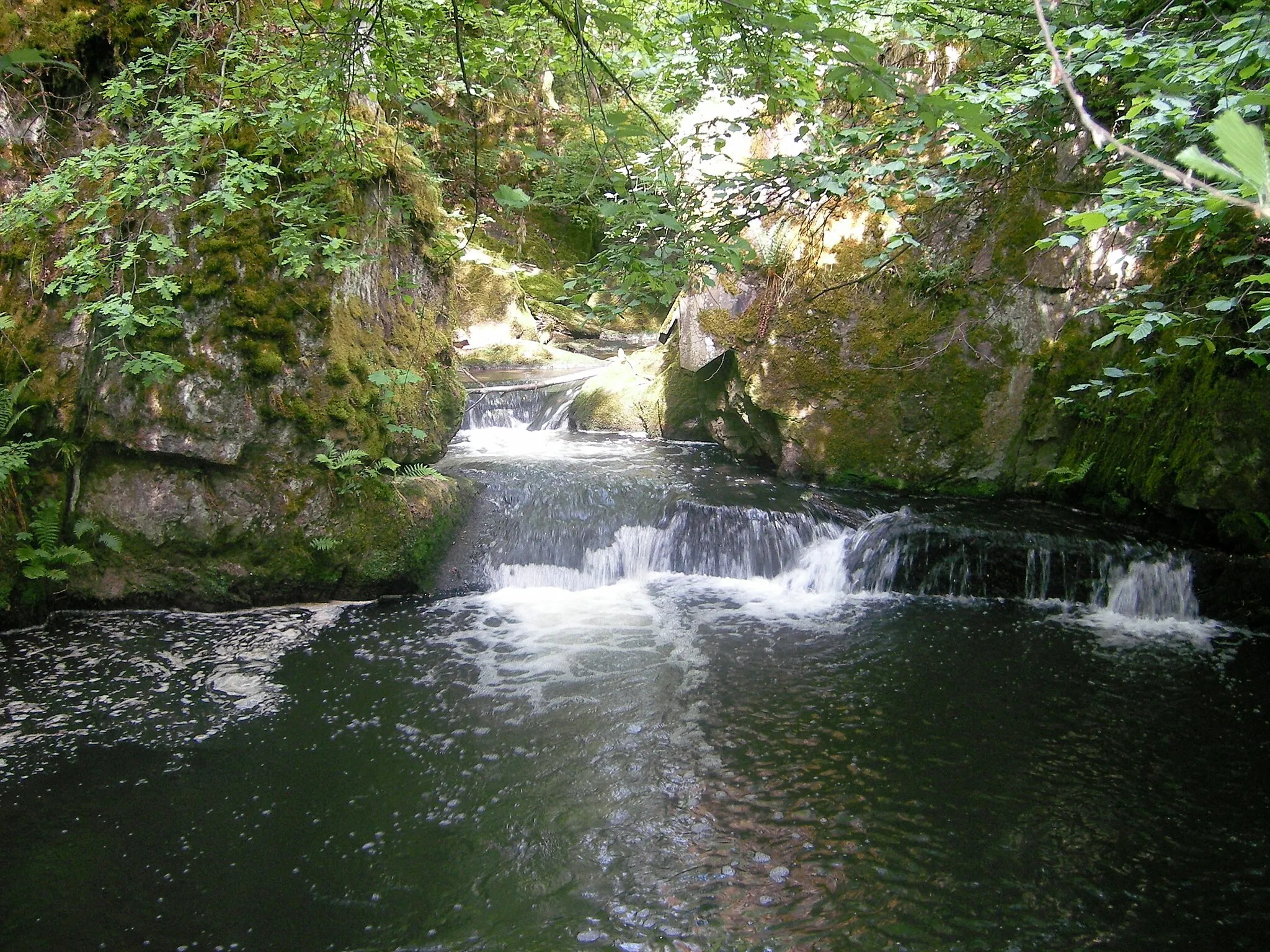 Photo showing: Kleine Wasserfälle bei Freudenberg, Westfalen