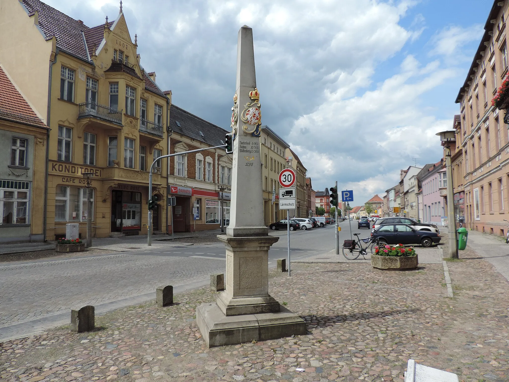 Photo showing: Postmeilensäule - Dahme/Mark