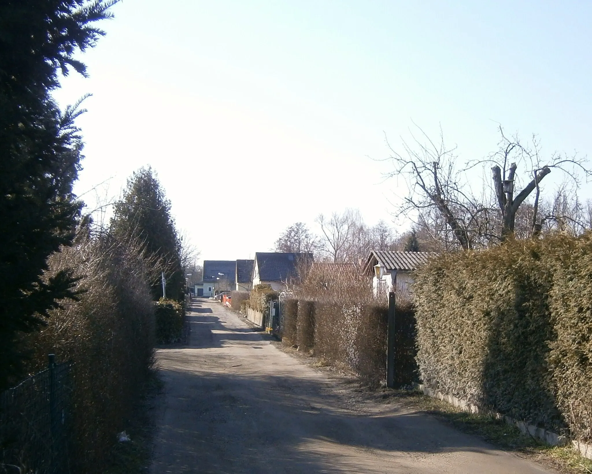 Photo showing: Töpperweg ist eine Straße im Ortsteil Berlin-Französisch Buchholz (hier in Blickrichtung: Süd5)