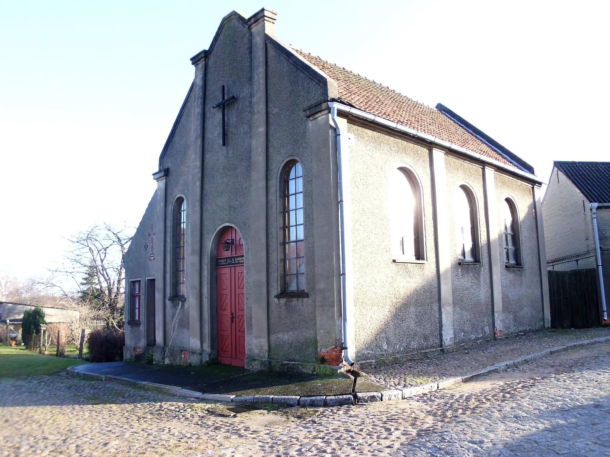 Photo showing: Katholische Rosenkranzkapelle in der Rhinstraße, Friesack, Landkreis Havelland