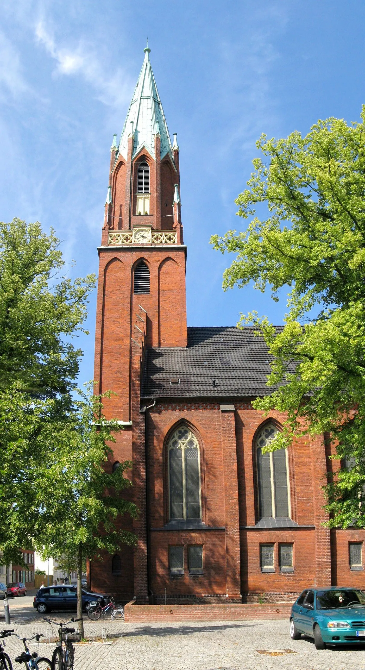 Photo showing: Evangelical lutheran church in Wittenberge, disctrict Prignitz, Brandenburg, Germany