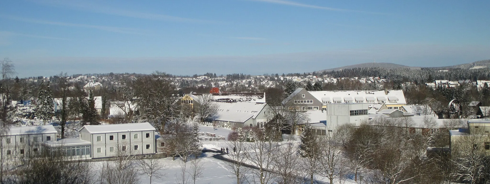 Photo showing: Blick vom Feldgrabengebiet der Technischen Universität in Richtung Zellerfeld