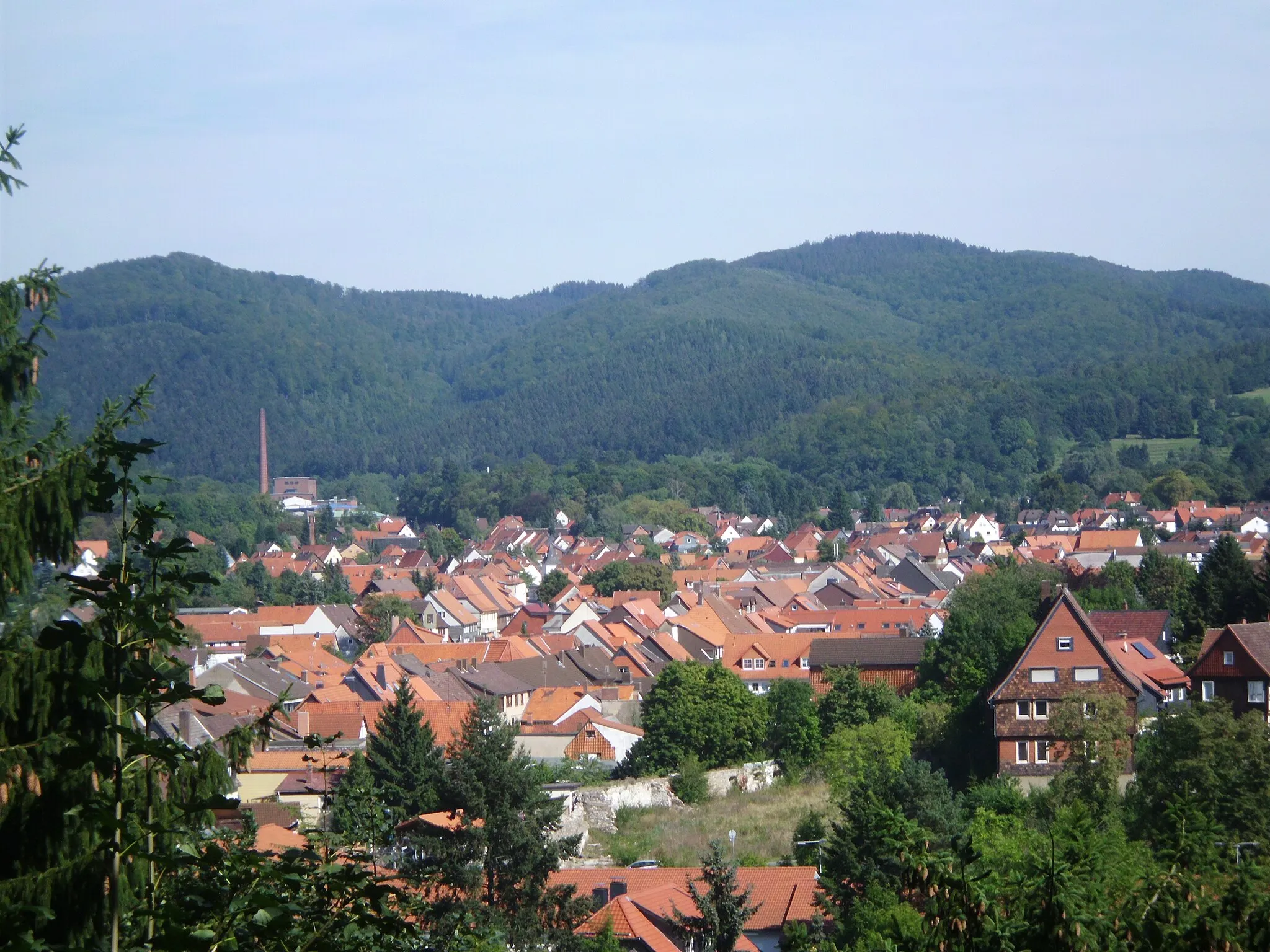 Photo showing: Blick auf Herzberg am Harz von unterhalb des Schlosses westlich der Stadt, Landkreis Osterode am Harz