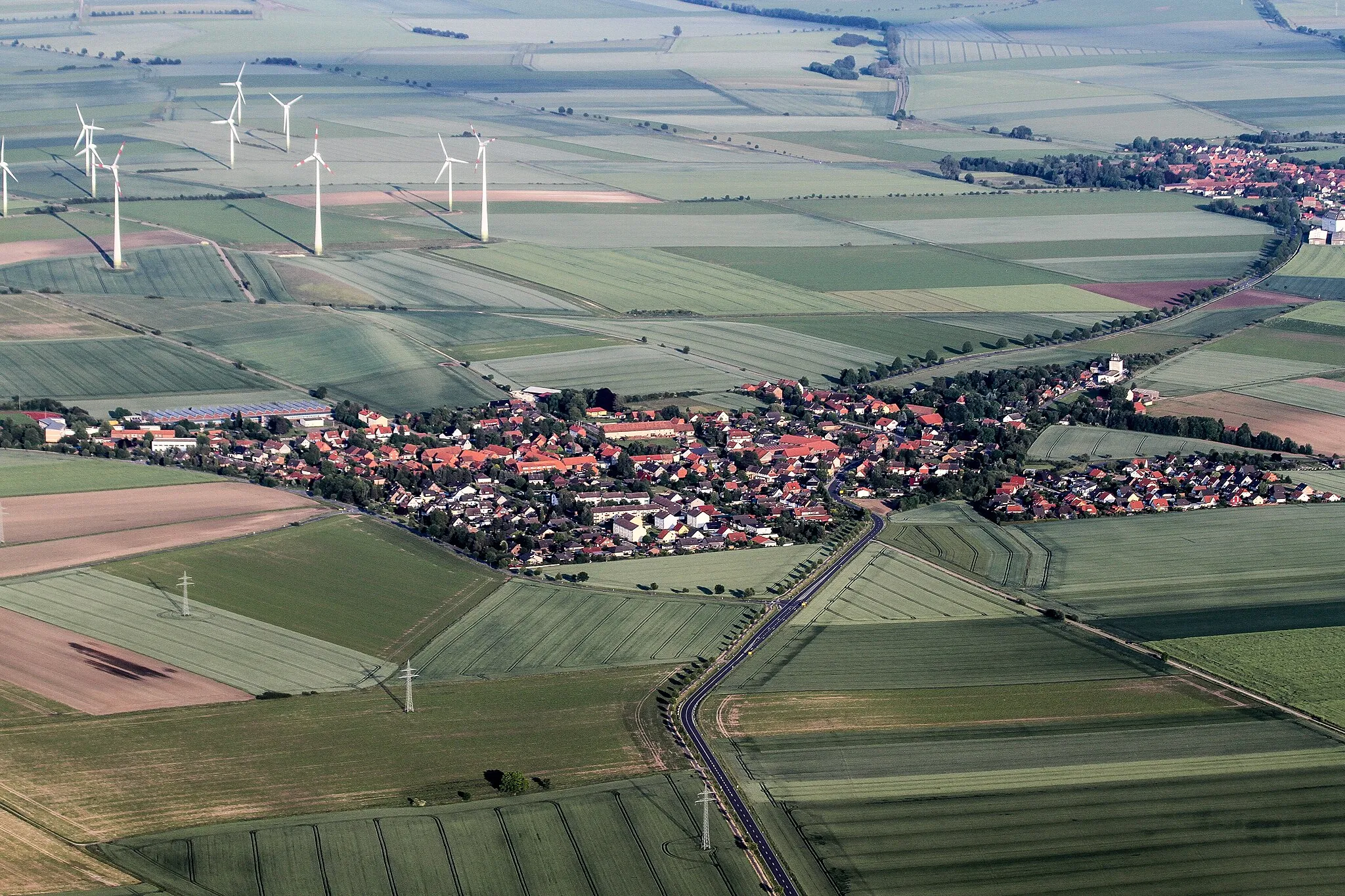Photo showing: Remlingen, Lower Saxony from an airplan