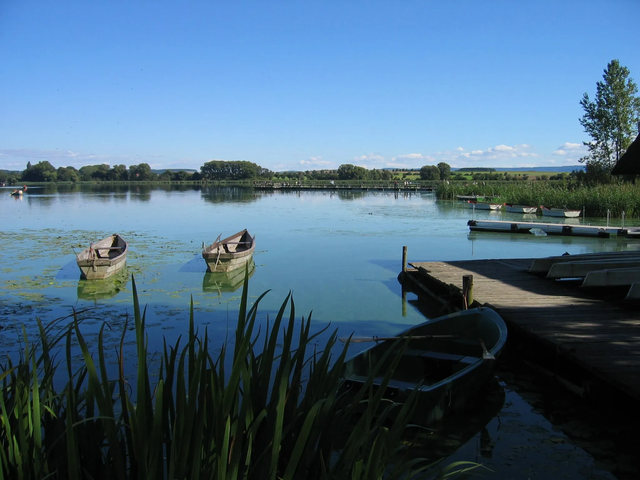 Photo showing: Blick über den südlichen Teil des Seeburger Sees (von Seeburg)