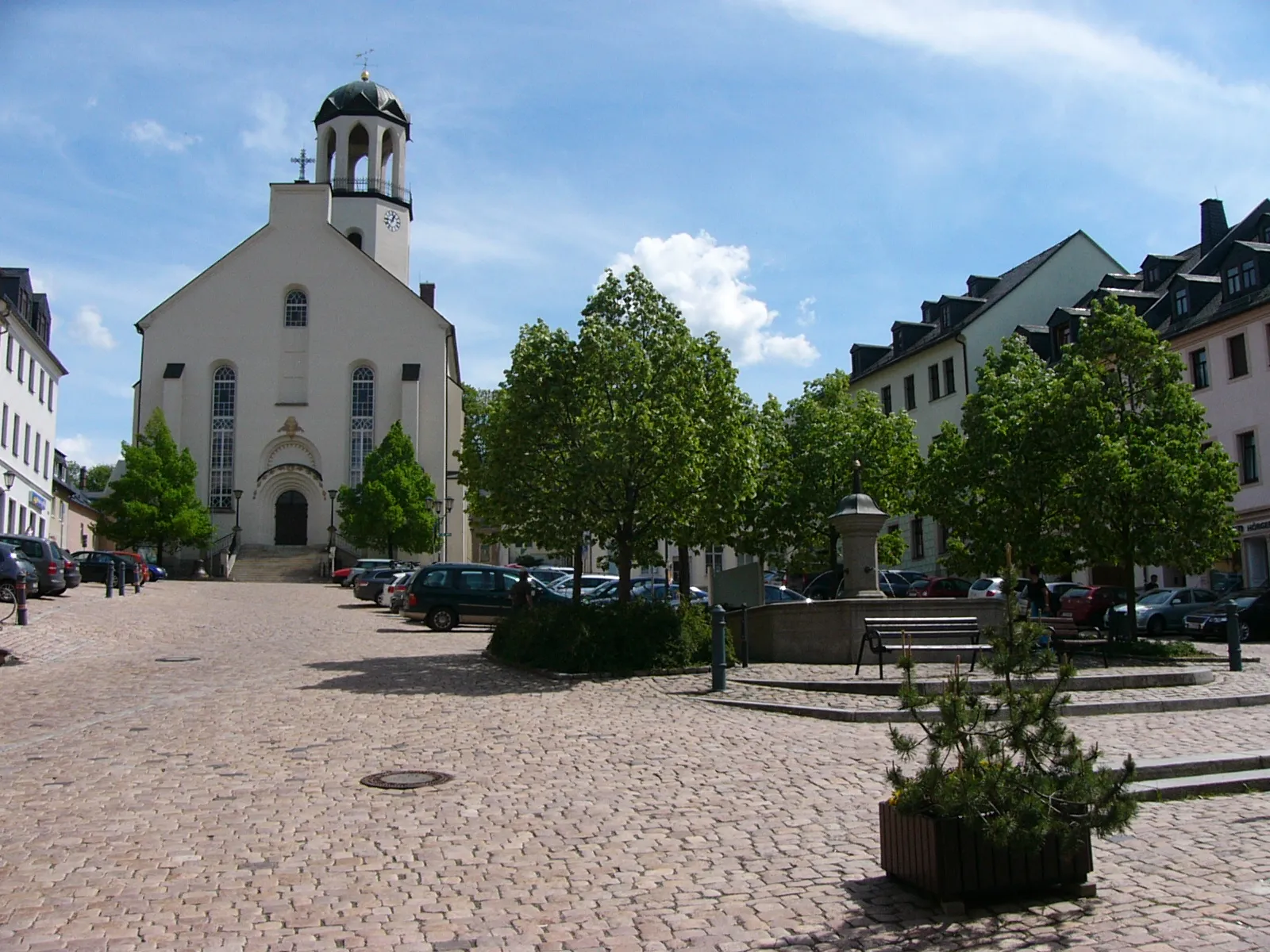 Photo showing: Marktplatz in Auerbach