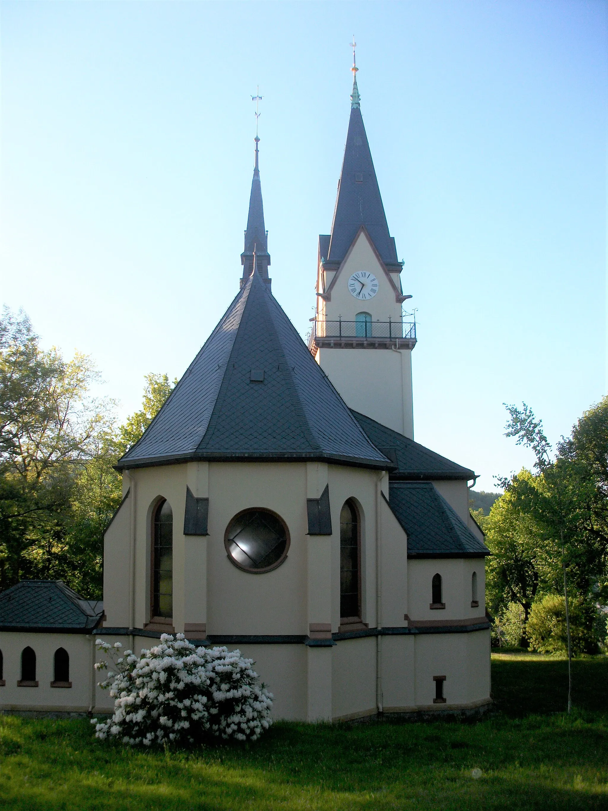 Photo showing: Martin-Luther-Kirche Niederschlema