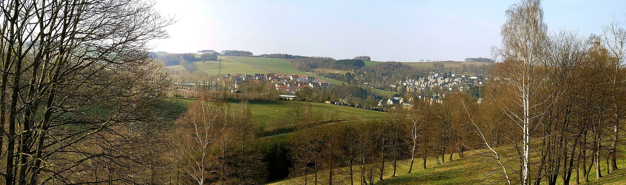Photo showing: Panorama von Burkhardtsdorf (Sachsen)