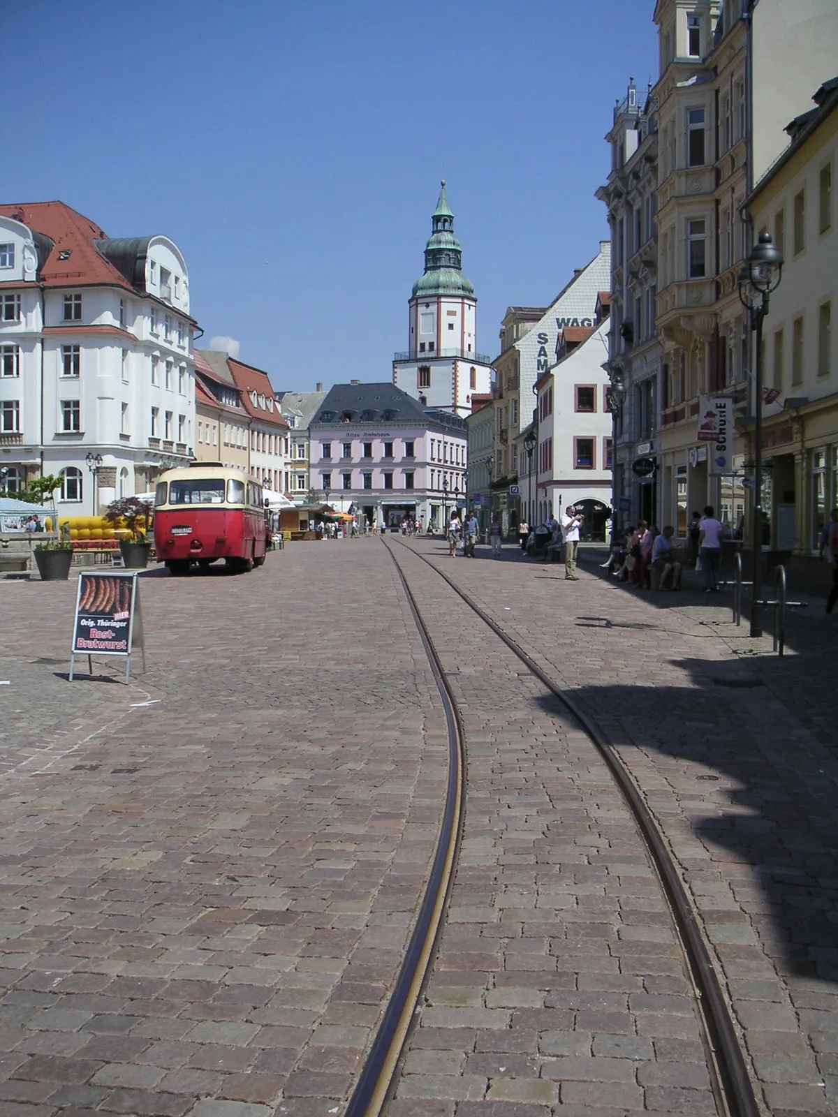 Photo showing: Blick vom Obermarkt zur Nikolaikirche