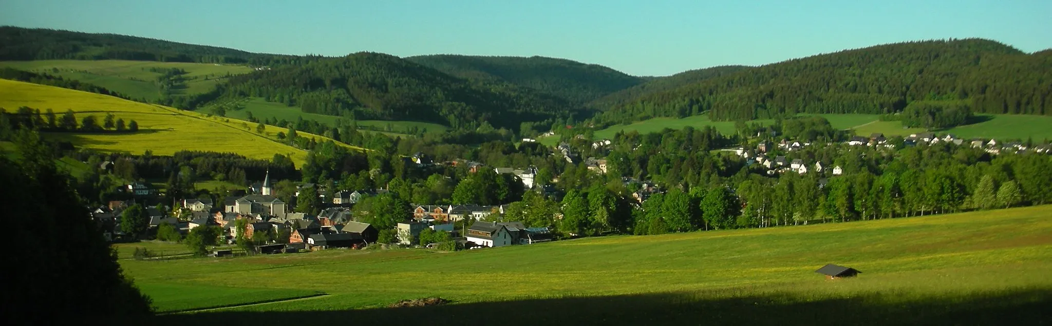 Photo showing: Erlbach im Vogtland, Blick auf das Tal der Landesgemeinde