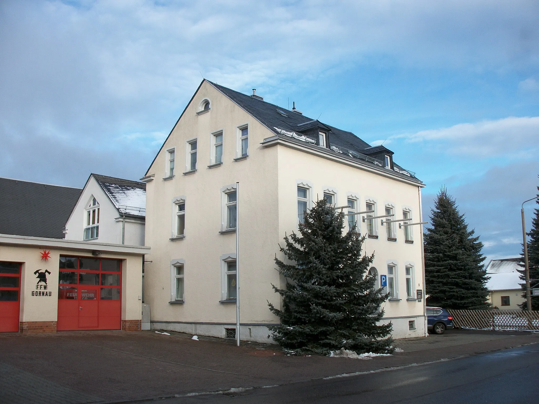 Photo showing: Gemeindeamt Gornau/Erzgeb.