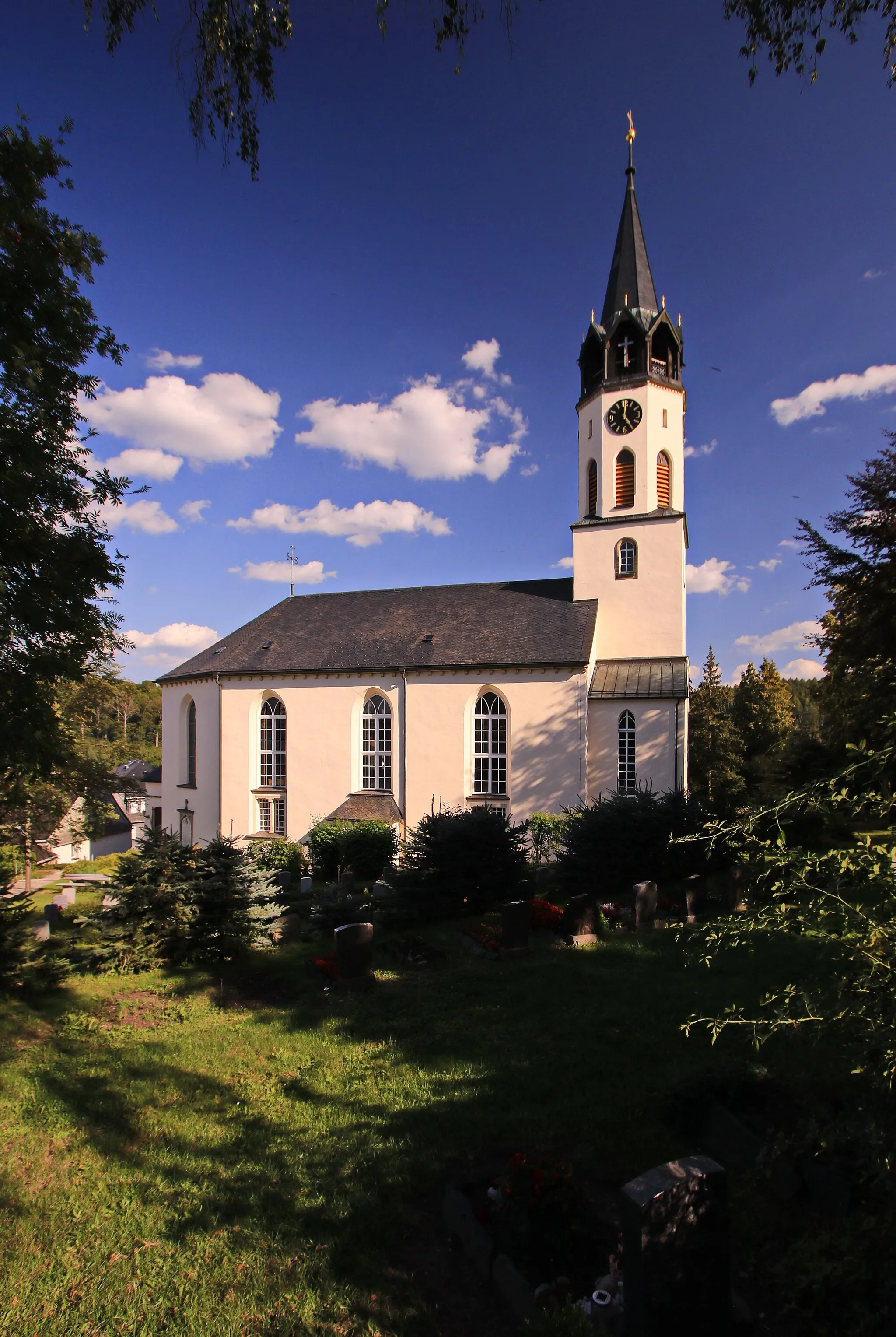Photo showing: Ev.-luth. Kirche Hartenstein (Sachsen).Landkreis Zwickau, Sachsen.