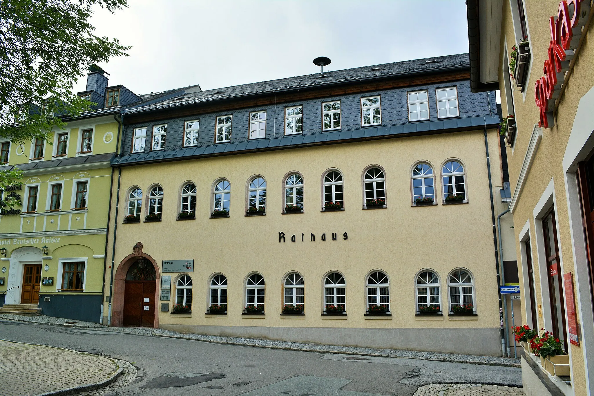 Photo showing: Rathaus am Marktplatz von Oberwiesenthal