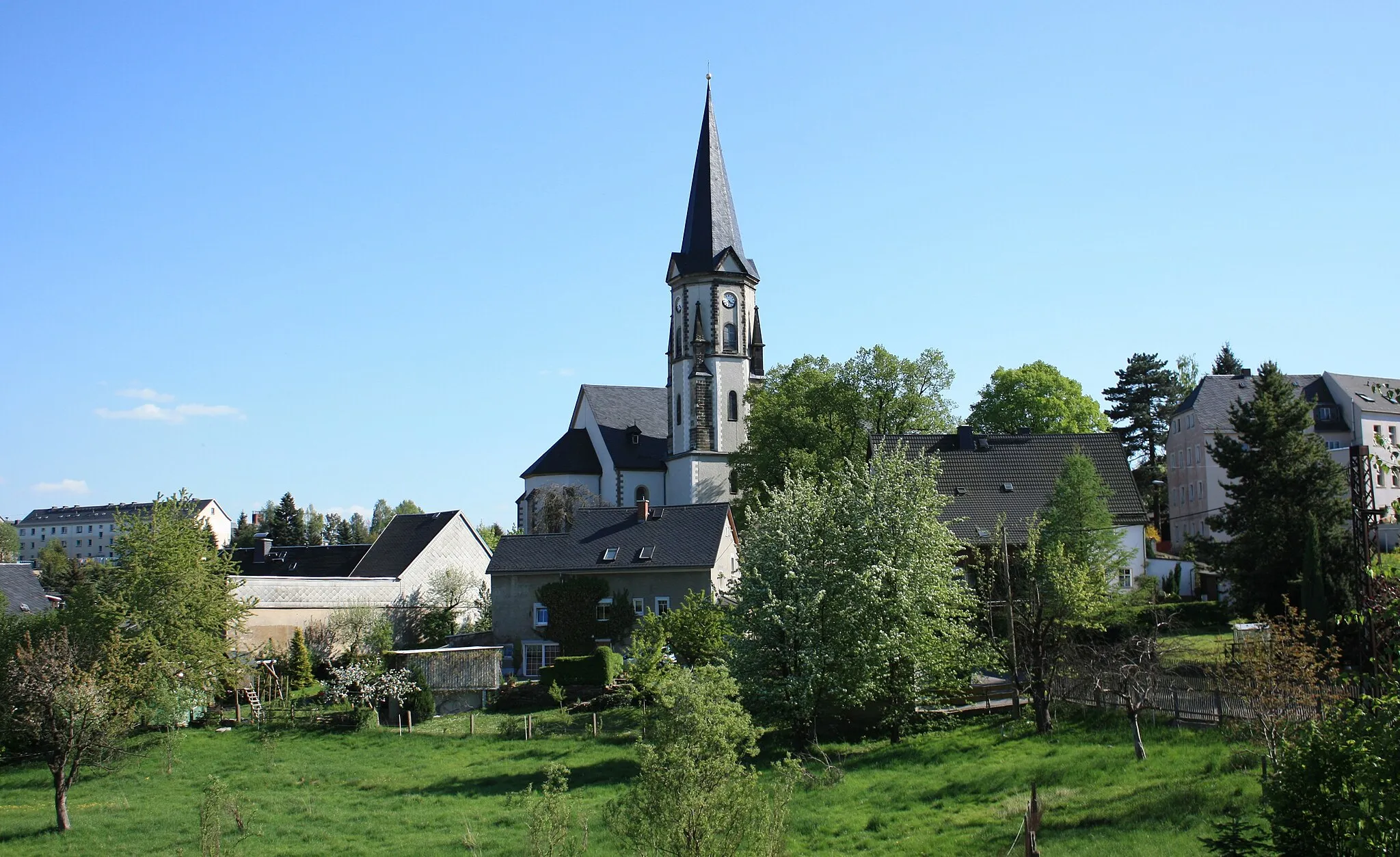 Photo showing: Lengefeld with Church