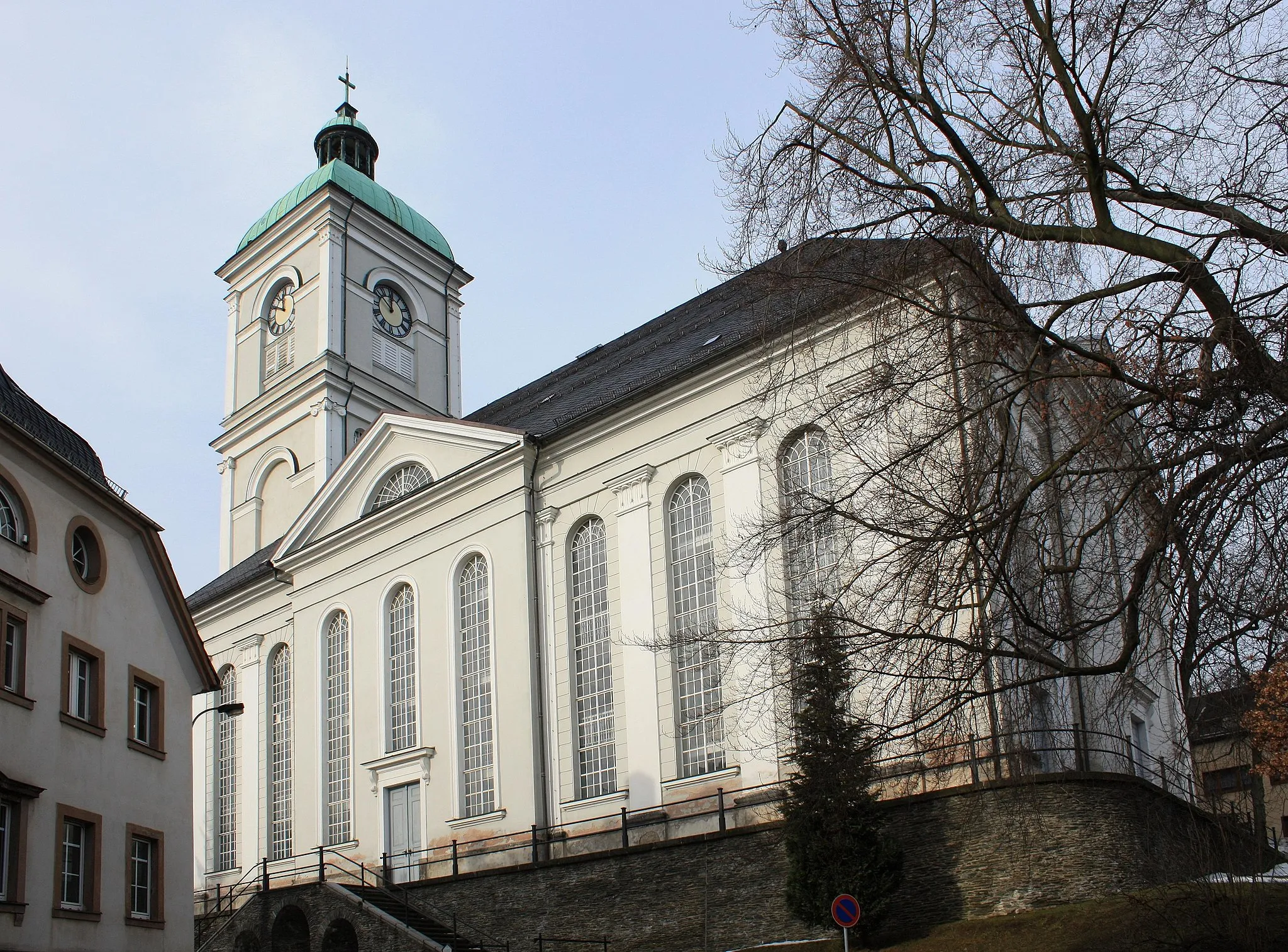 Photo showing: Johanniskirche church Lößnitz