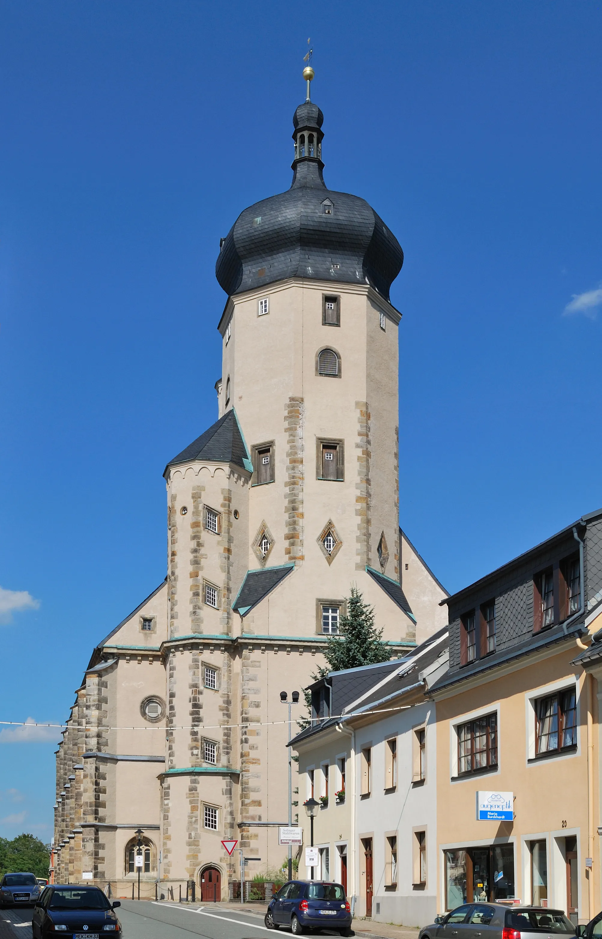 Photo showing: The protestant church St. Marien in Marienberg, Saxony in Germany.