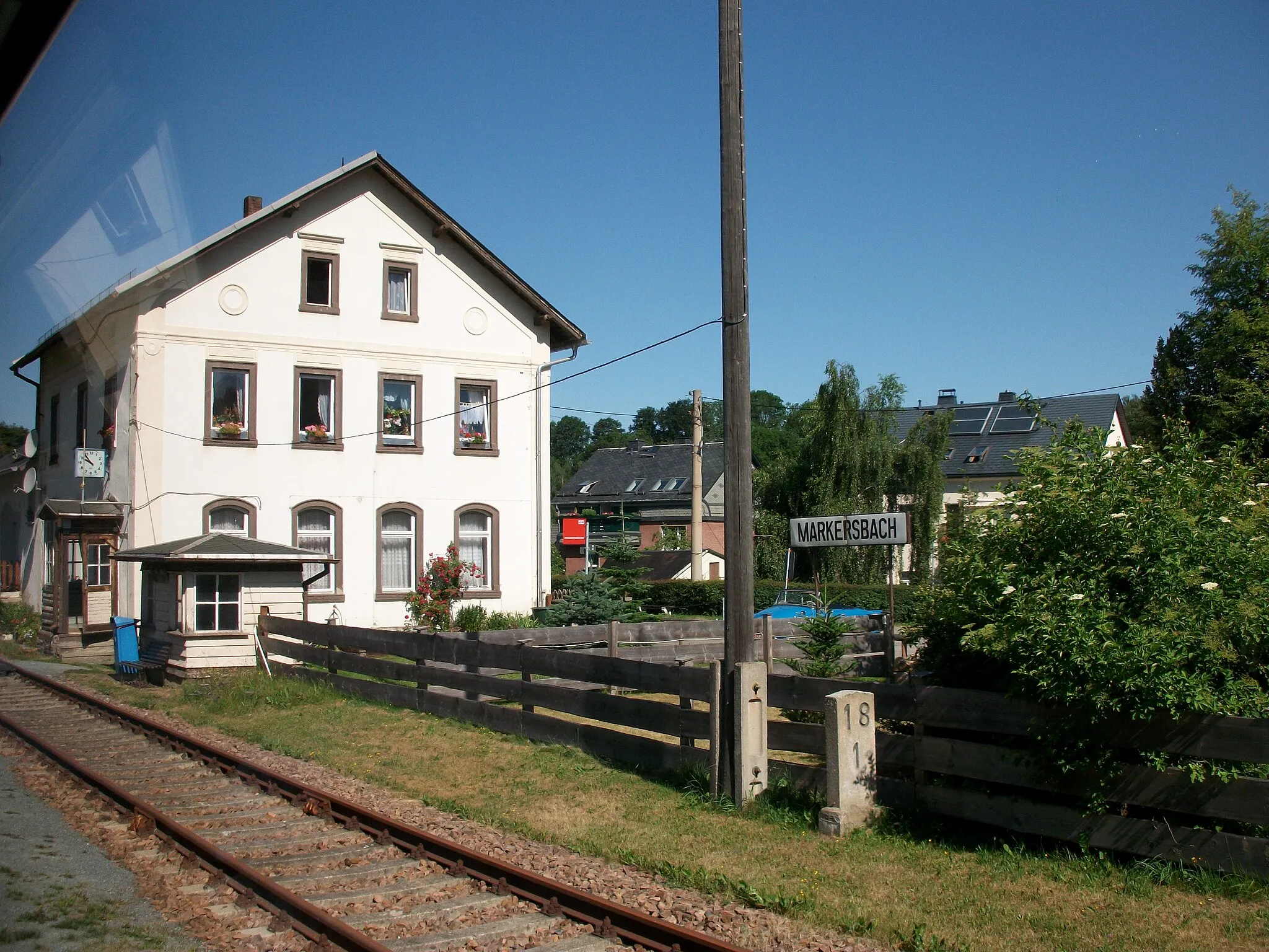 Photo showing: Bahnhof Markersbach (Erzgeb) (2010)