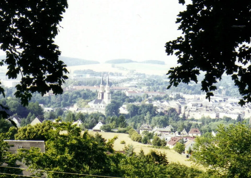 Photo showing: Blick auf Oelsnitz vom "Vorwerk" aus