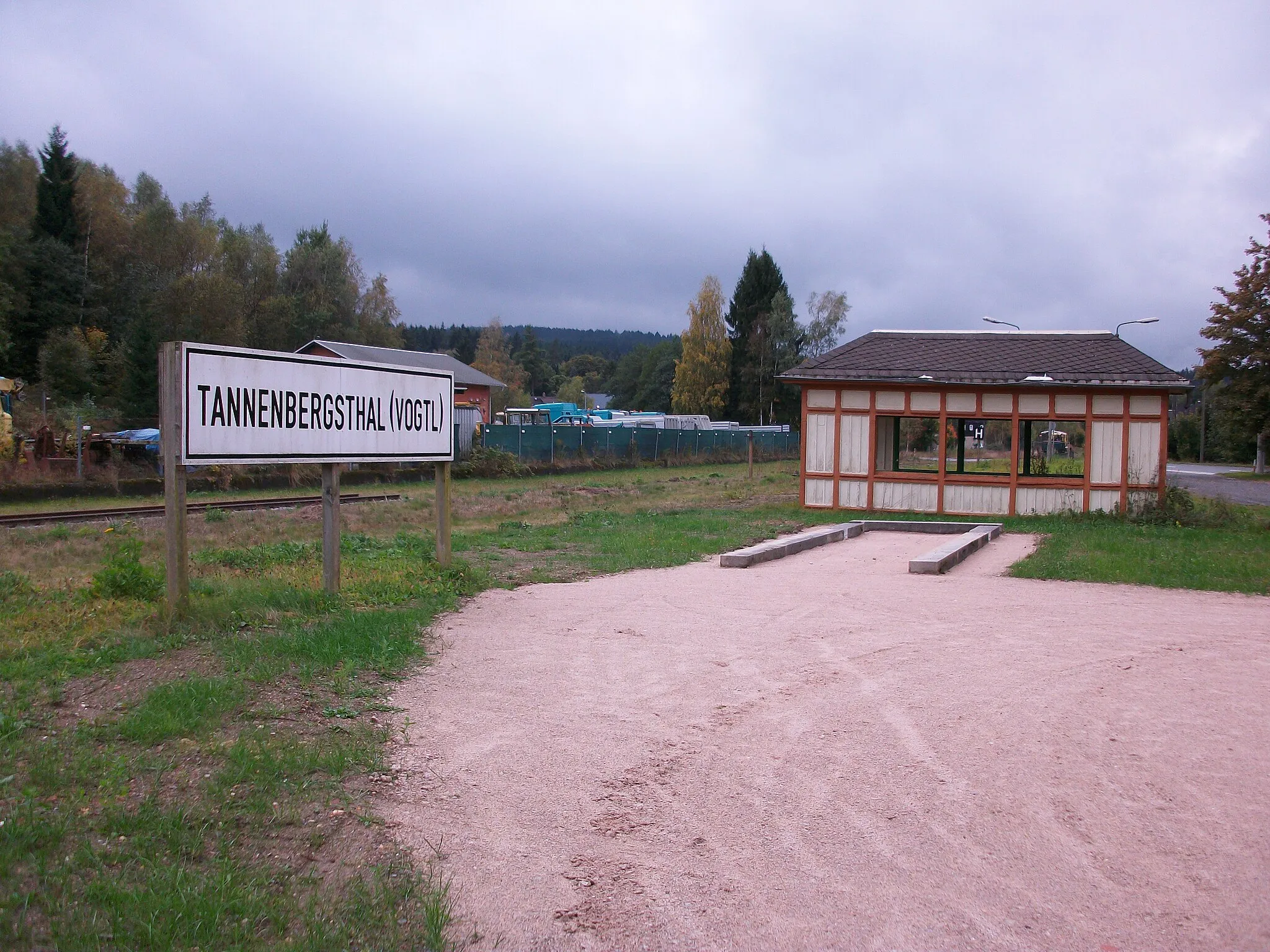 Photo showing: Bahnhof Tannenbergsthal (Vogtl) (2016)