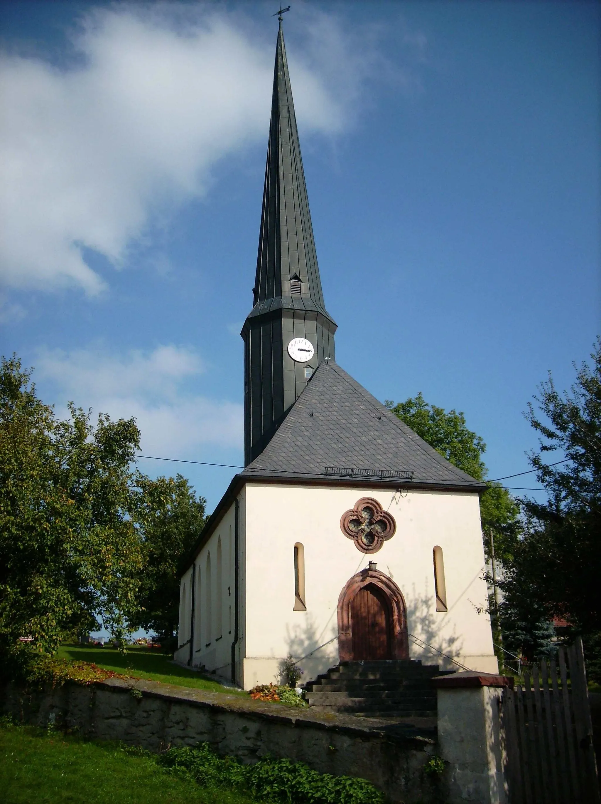 Photo showing: Church of the village of Schwaben (Waldenburg/Sachsen, Zwickau district, Saxony)