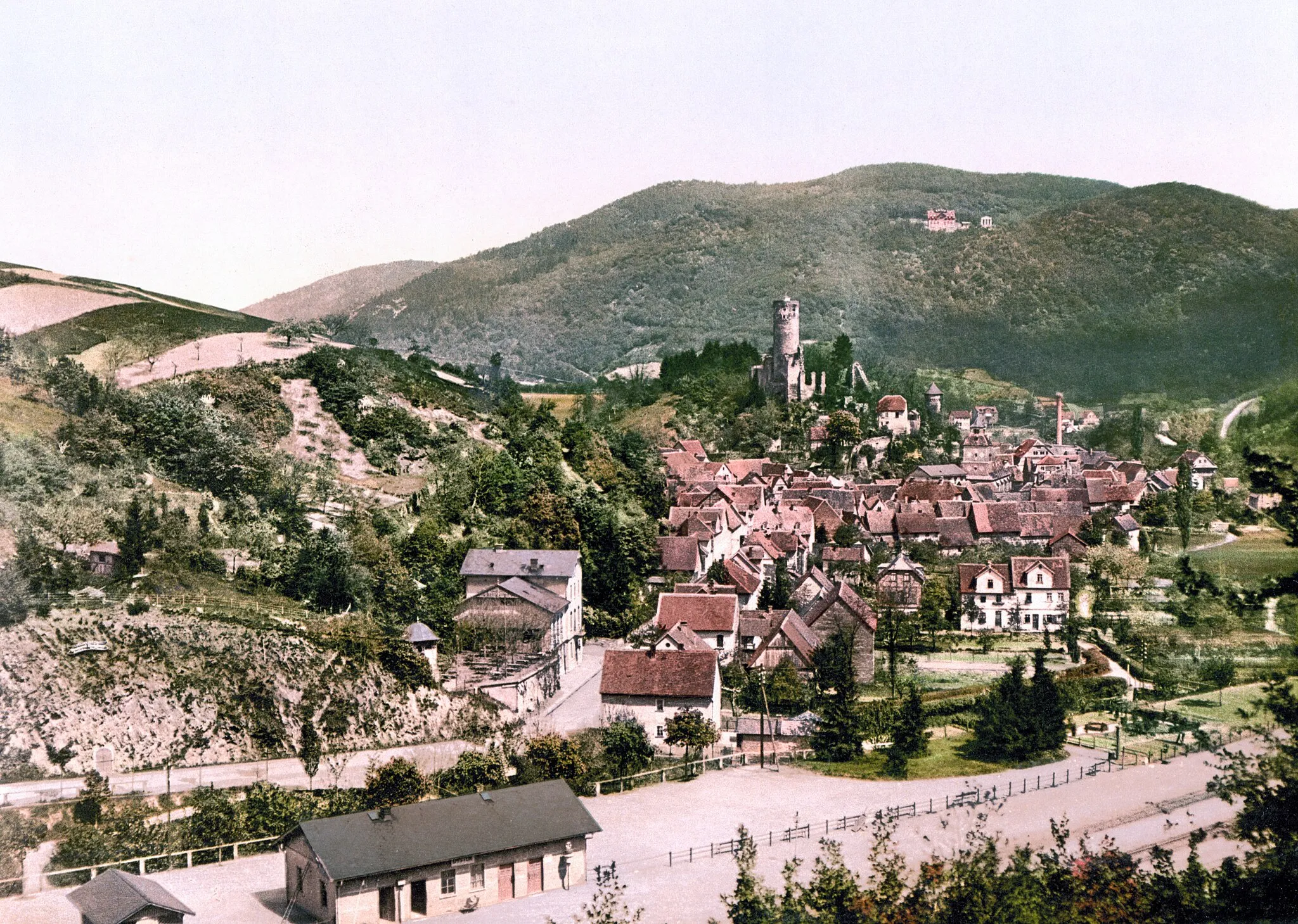 Photo showing: Eppstein and the ruin of Castle Eppstein