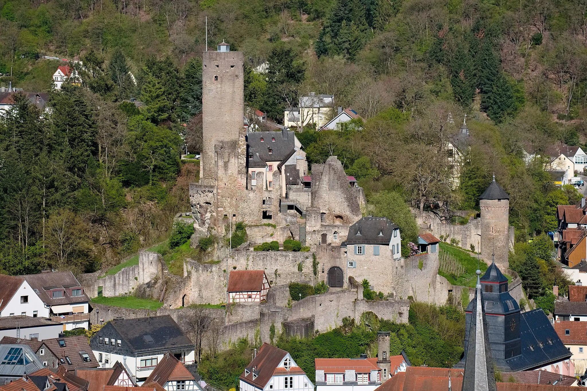 Photo showing: The Eppstein castle at Eppstein, Taunus, Germany. View from west-southwestern direction.