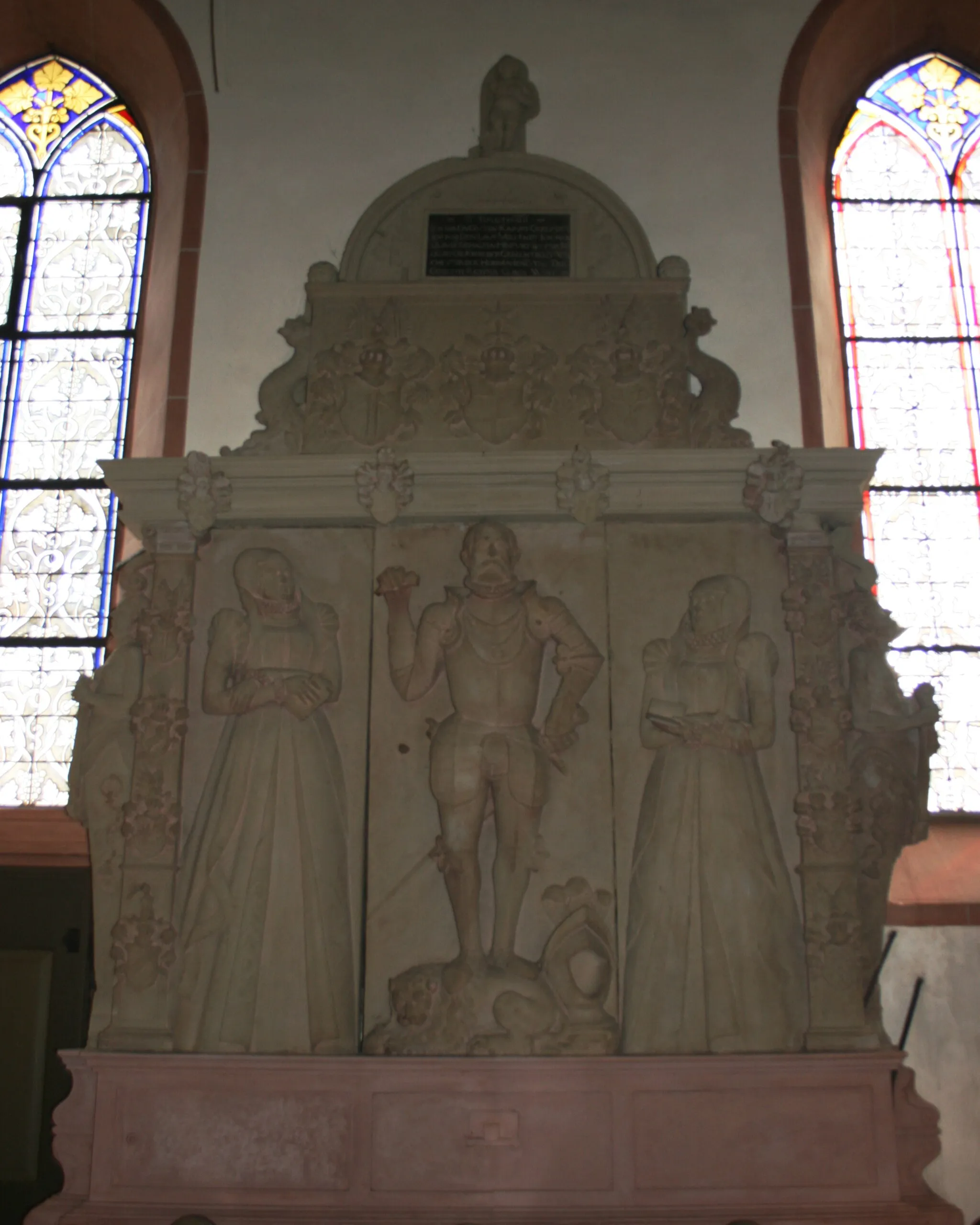 Photo showing: Grabmal Philipps von Rodenstein in der Evangelischen Kirche Fränkisch-Crumbach.