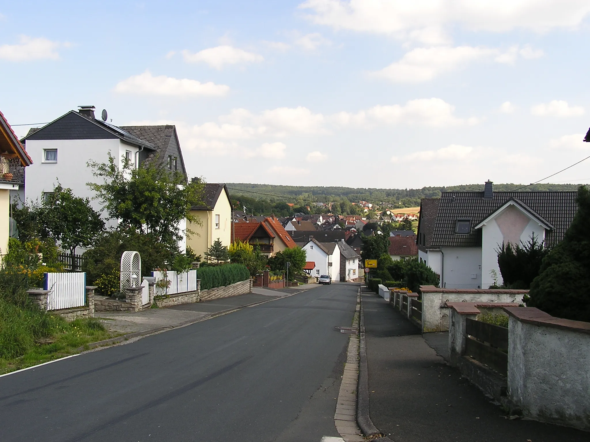 Photo showing: View over Hundstadt, a district of Grävenwiesbach, from west