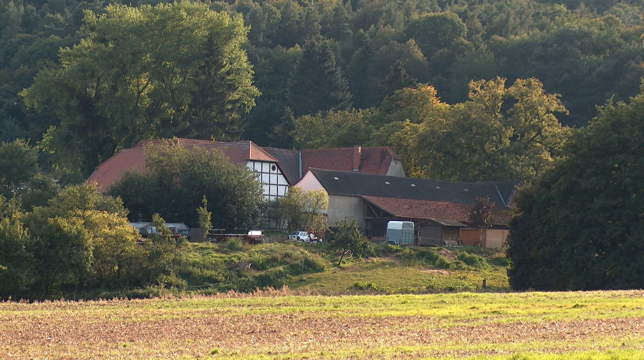 Photo showing: en.: Excursion local Gimbacher Hof at Kelkheim, Germany. dt.: Ausflugslokal Gimbacher Hof in Kelkheim, Hessen.