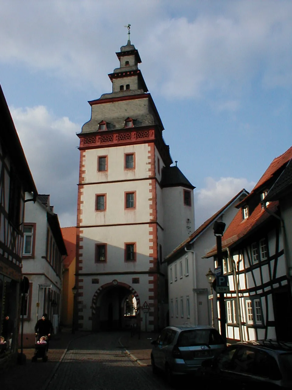 Photo showing: Seligenstadt, Steinheimer-Torturm in der Stadtmauer.