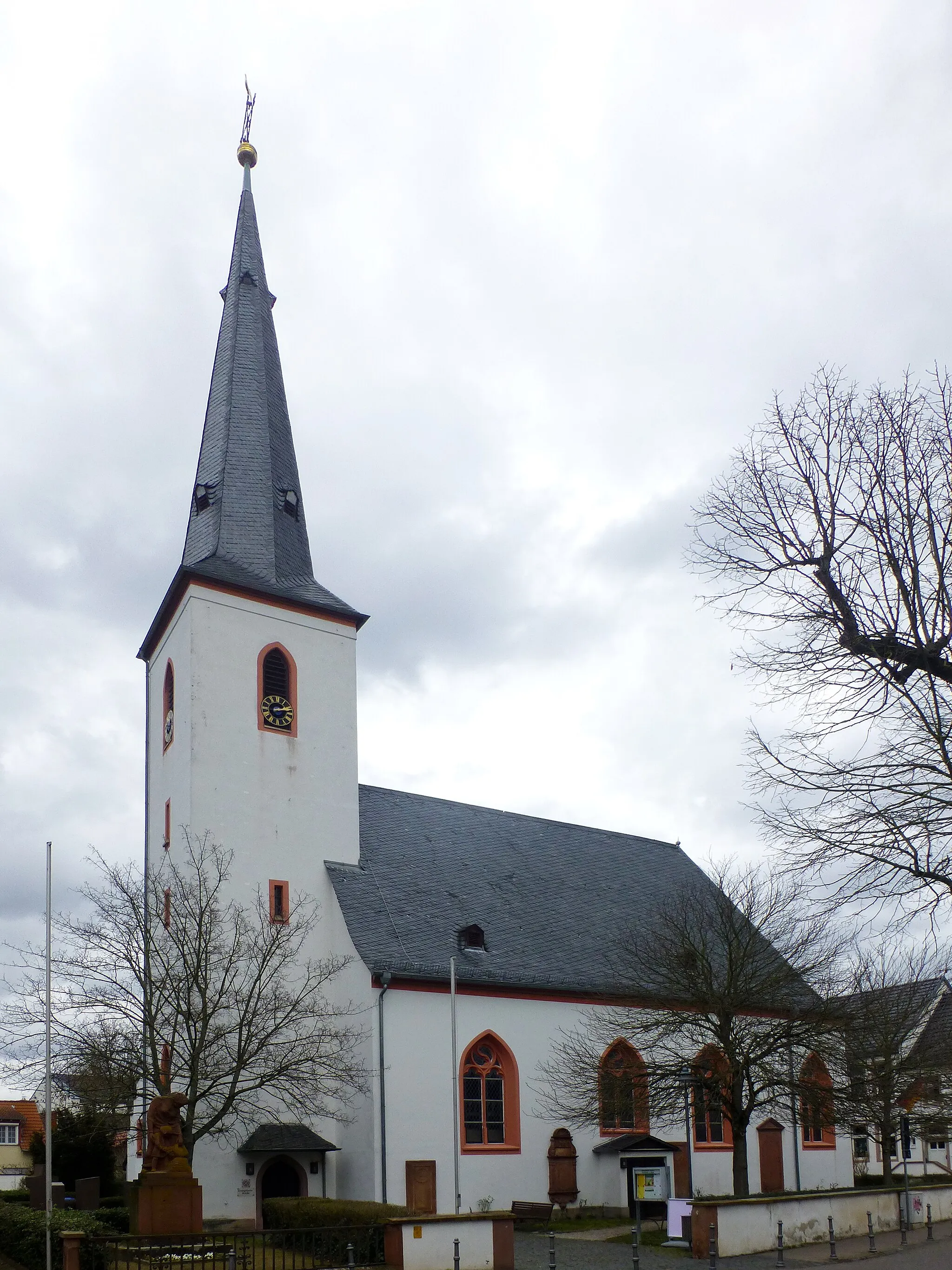 Photo showing: Evangelische Kirche in Stockstadt am Rhein