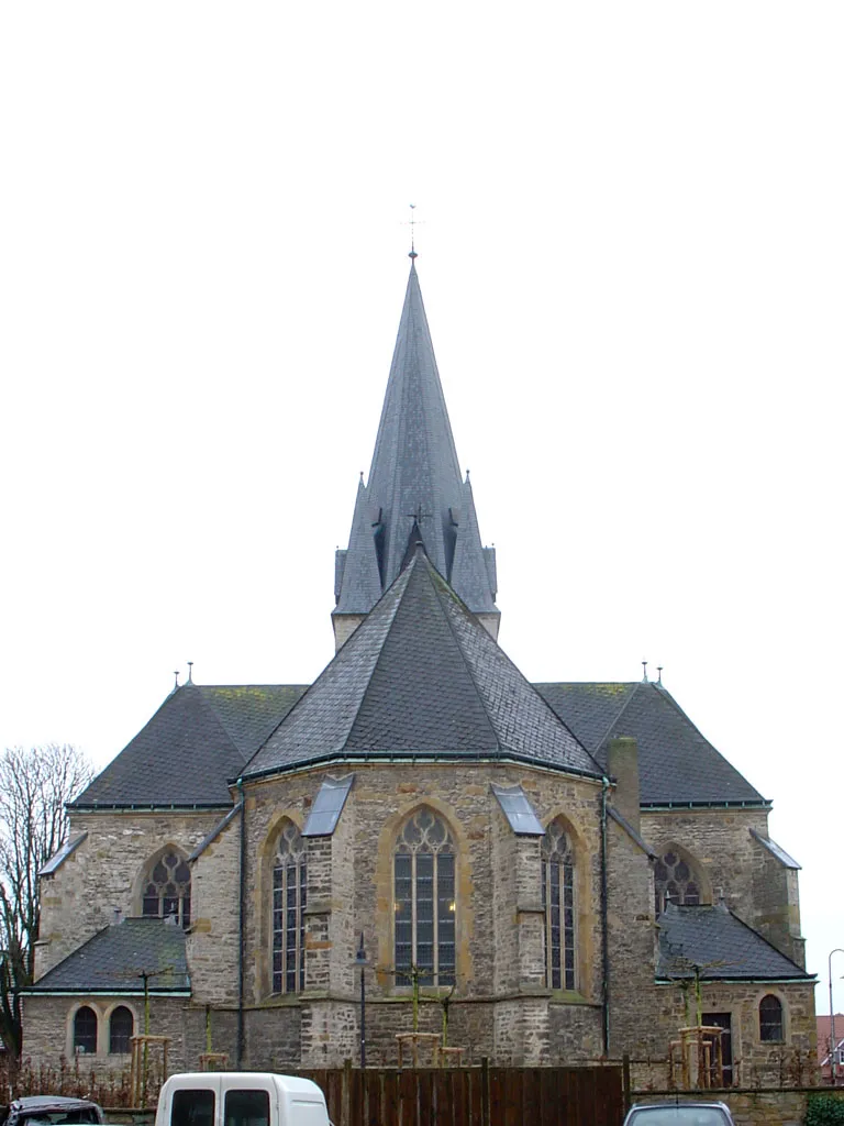 Photo showing: Church St. Johannes Greffen from east.