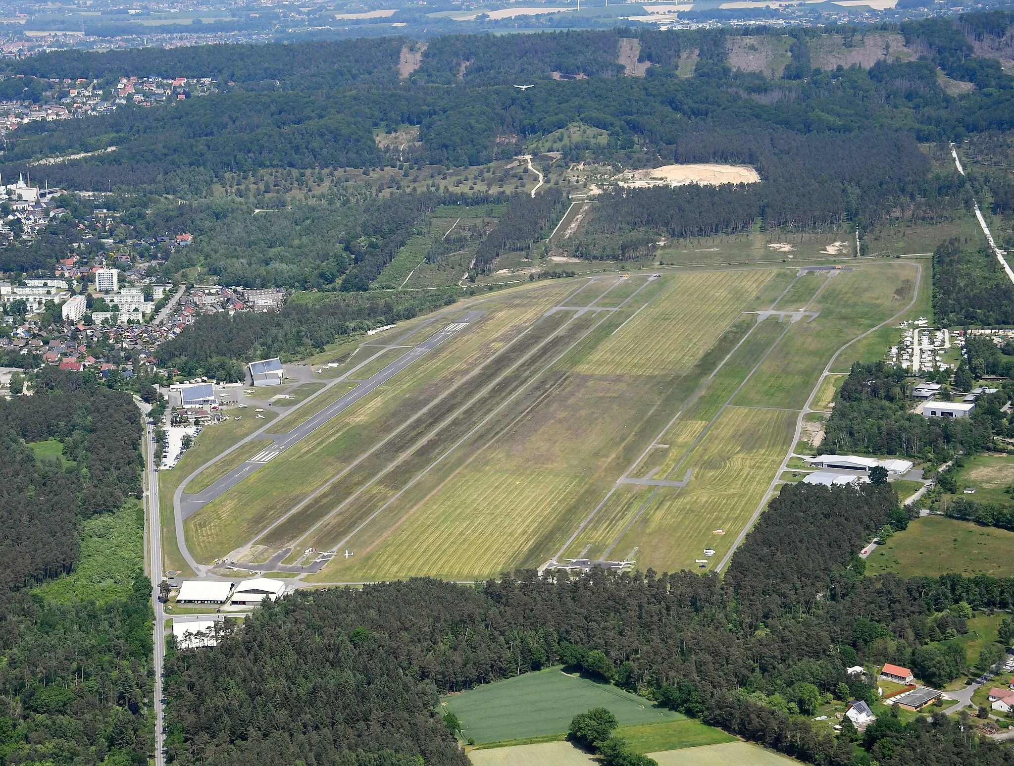 Photo showing: Aerial image of the Oerlinghausen airfield