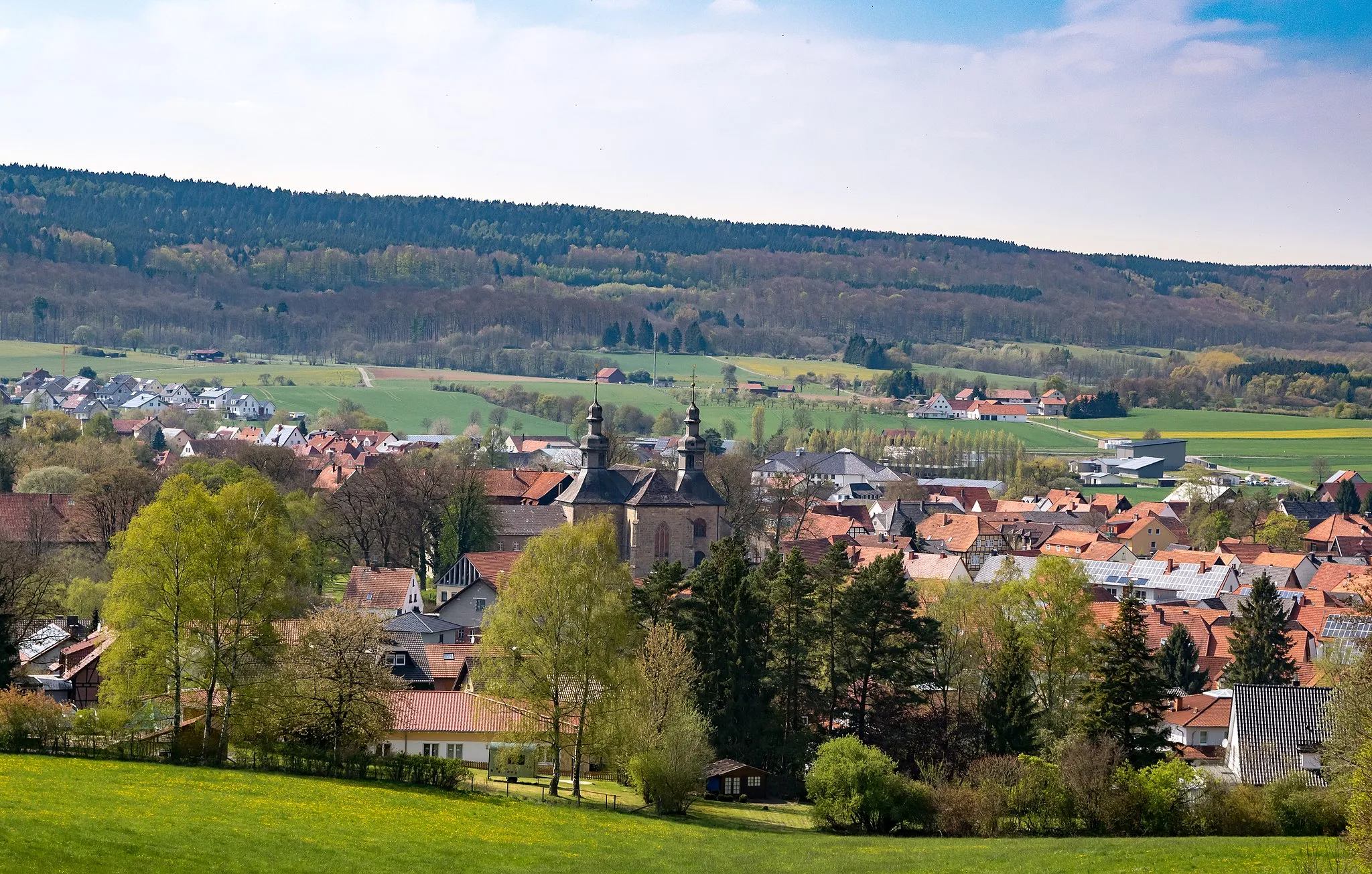 Photo showing: Blick auf Willebadessen von den Kalktriften