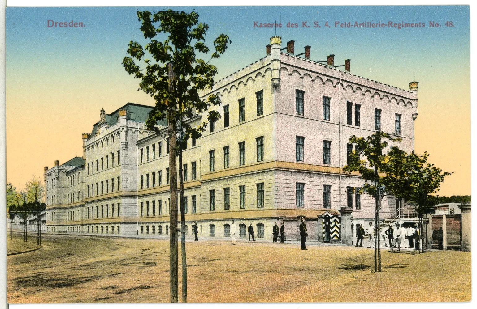 Photo showing: Dresden; Kaserne des 4. Königlich Sächsischen Feld-Artillerie-Regiments Nr. 48