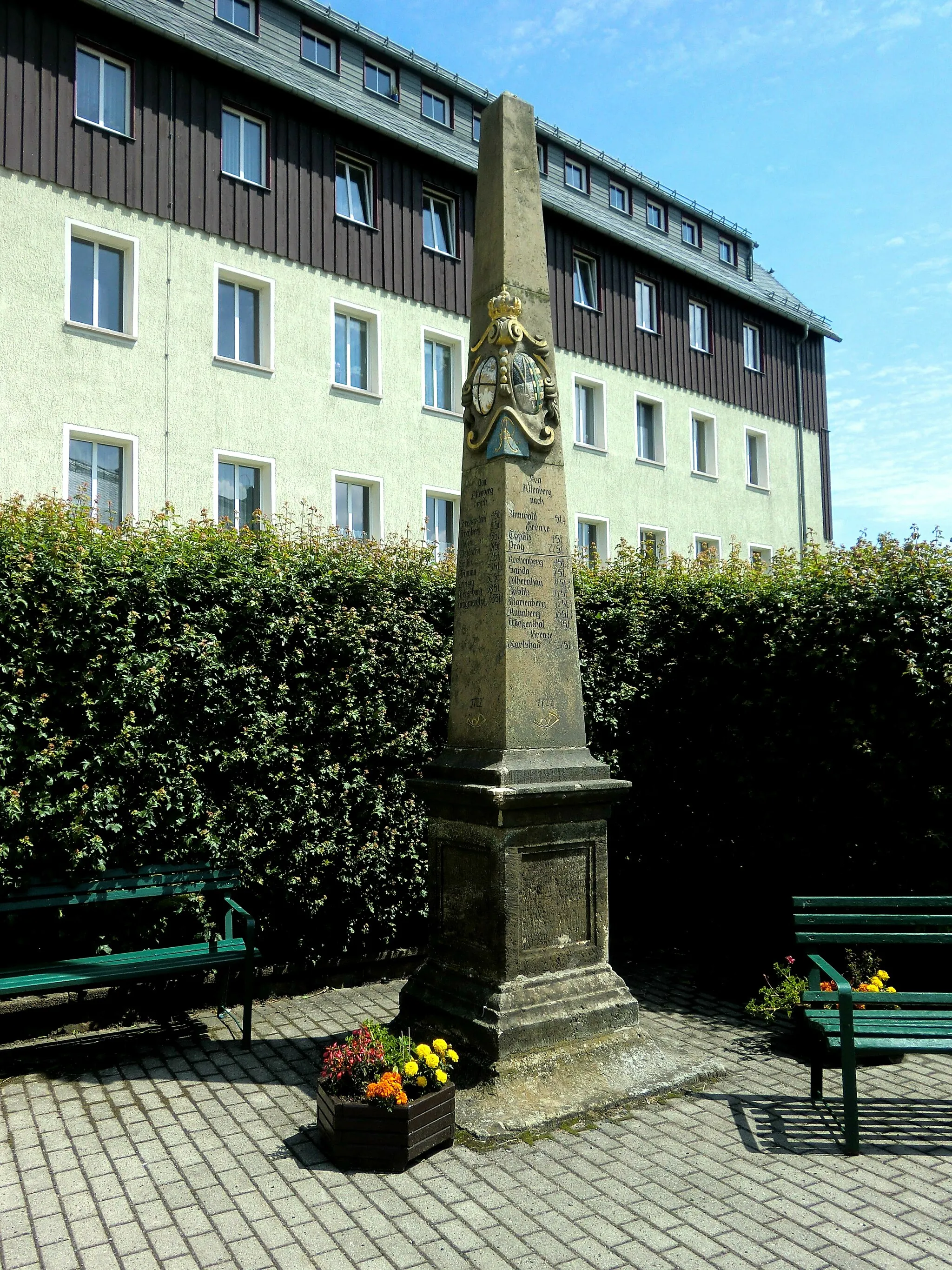 Photo showing: Altenberg, Kursächsische Postmeilensäule