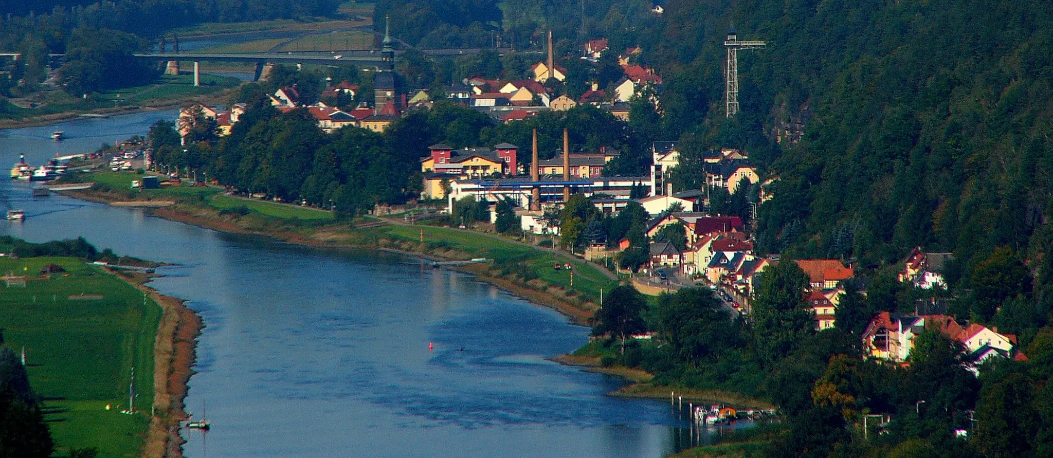 Photo showing: Bad Schandau von der Kleinen Bastei aus