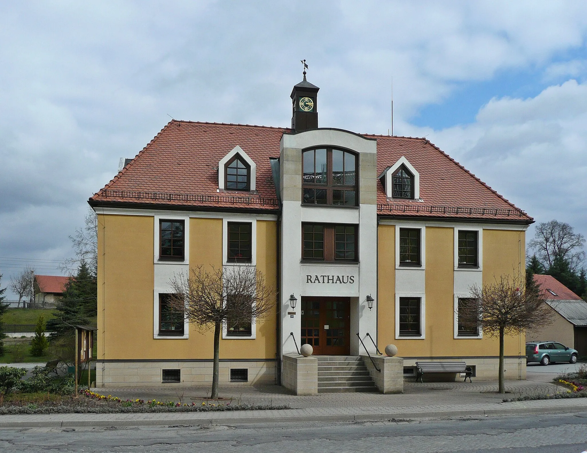 Photo showing: the townhall in Dürrröhrsdorf-Dittersbach.
