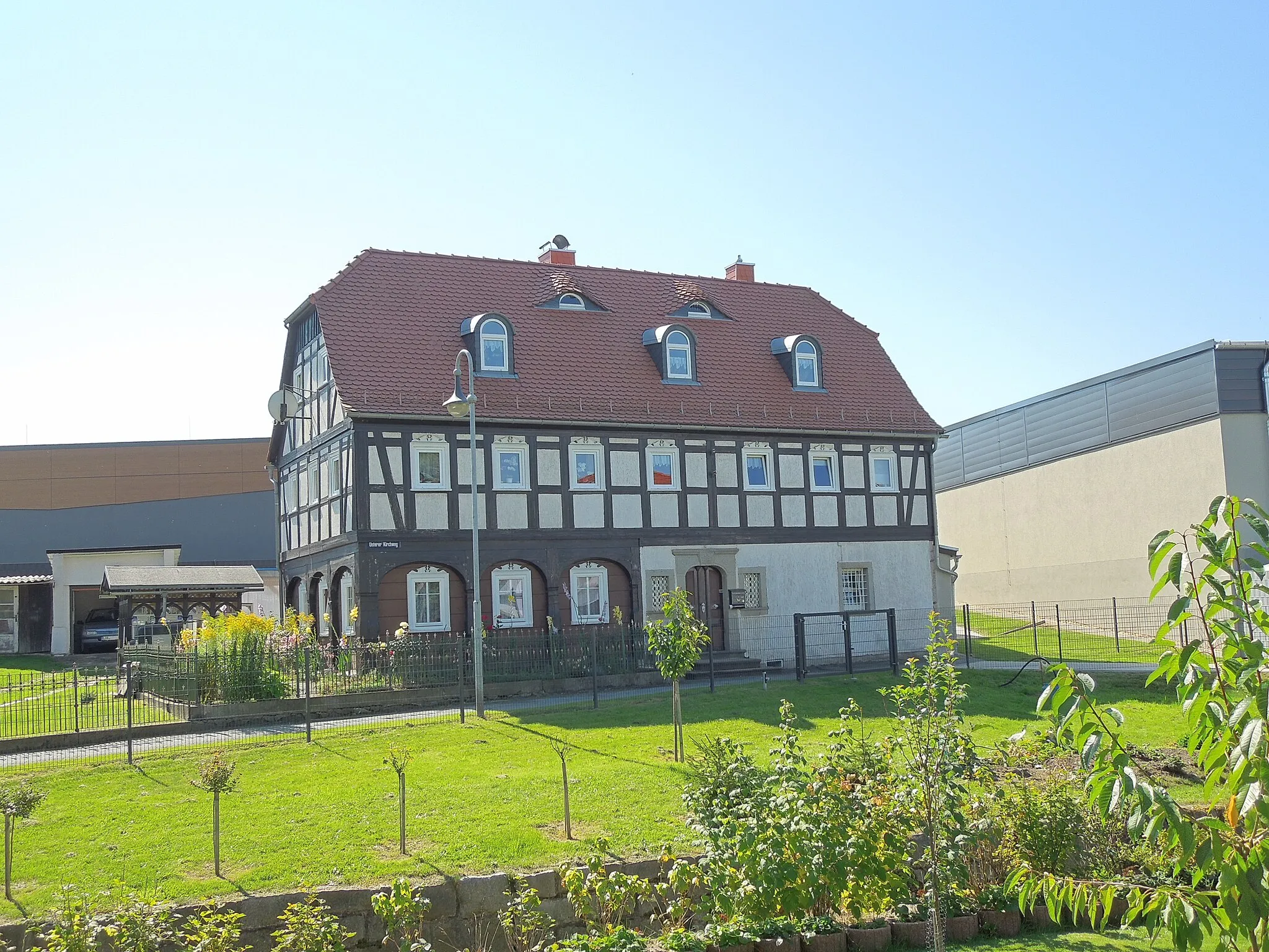 Photo showing: Umgebindehaus Weberstraße 1 in Ebersbach